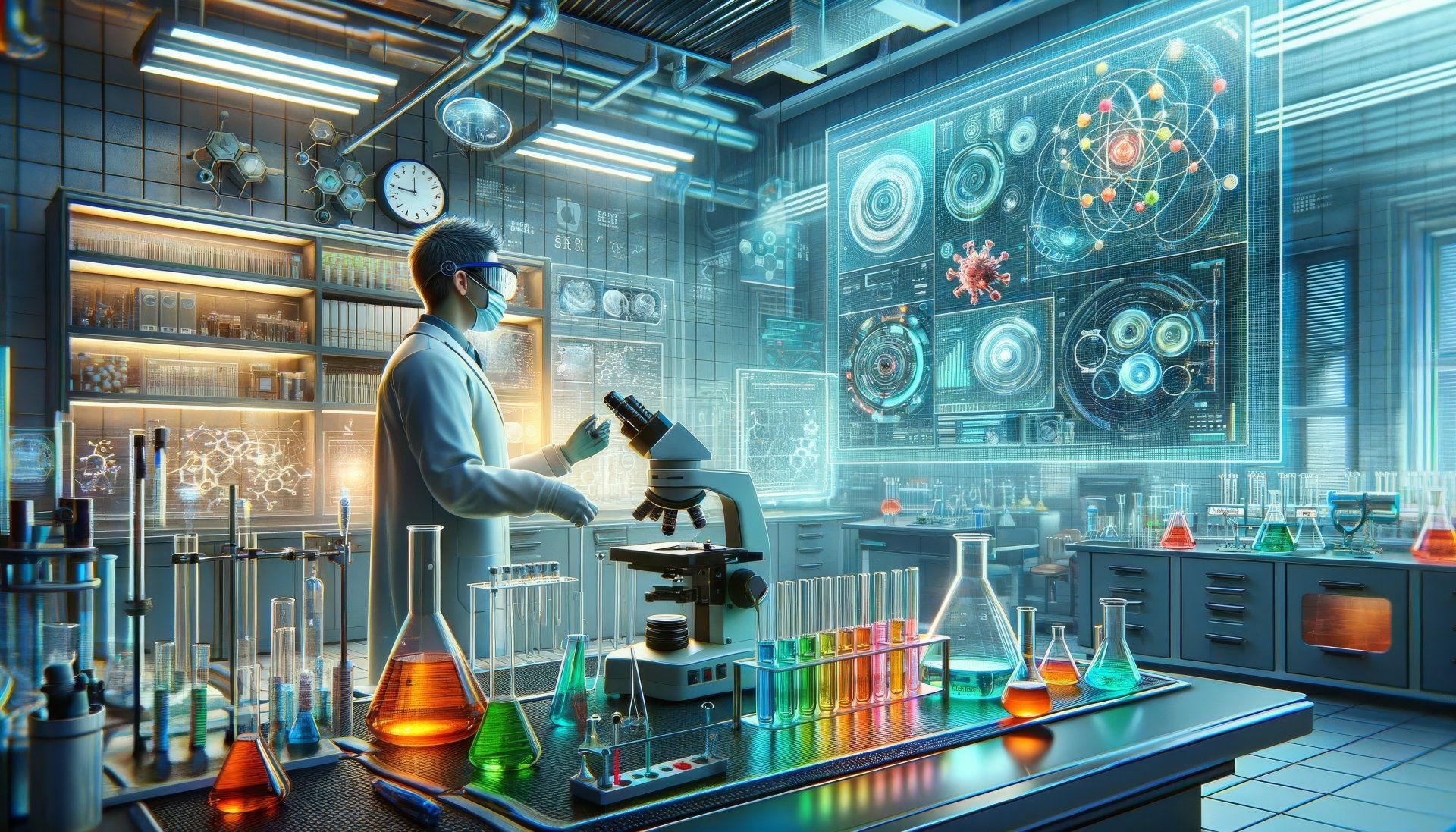 1920x1097 Futuristic Medical Research Lab Science Wallpaper