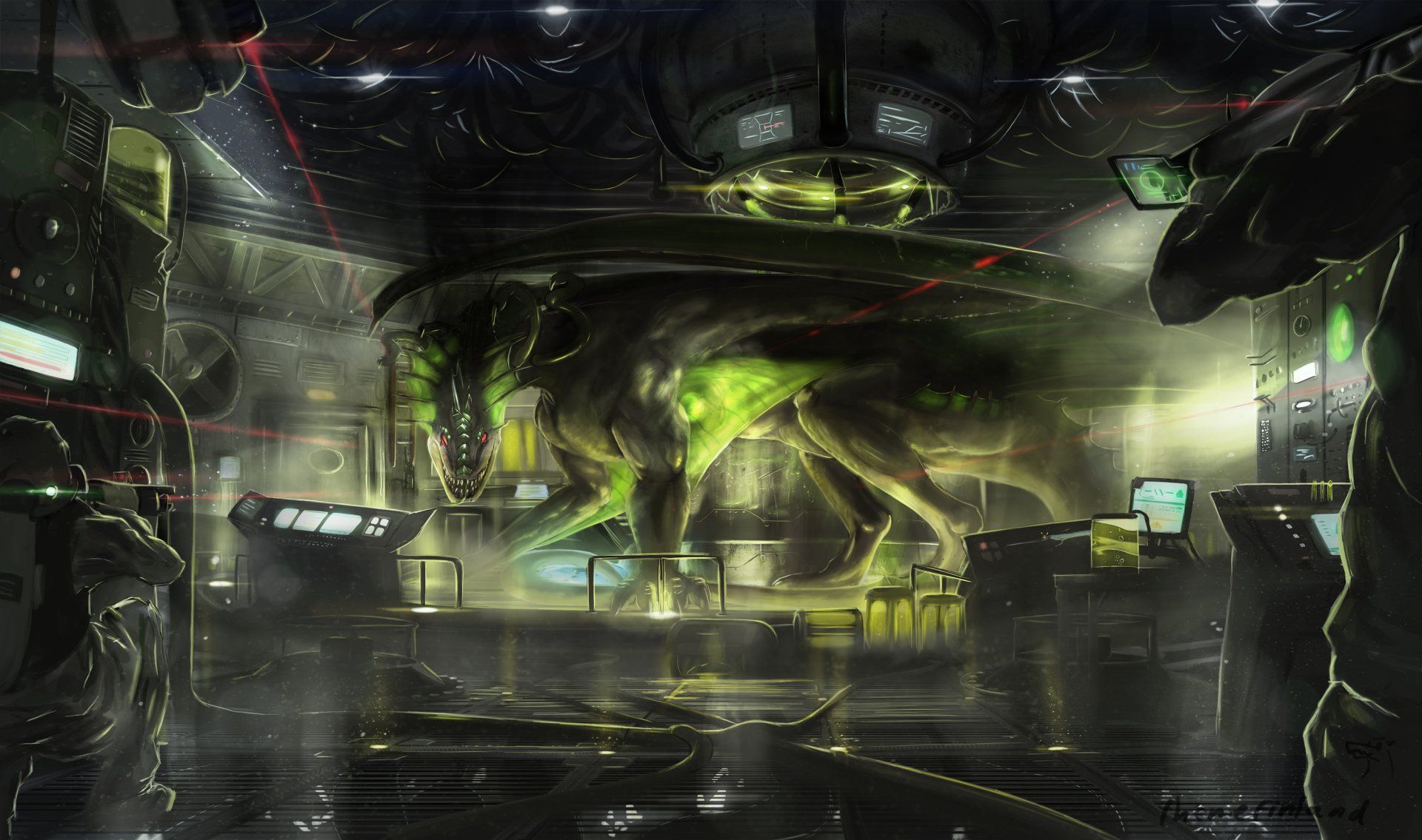 1920x1135 Alien Soldier: Sci Fi Creature HD Wallpaper By ThemeFinlandx1774