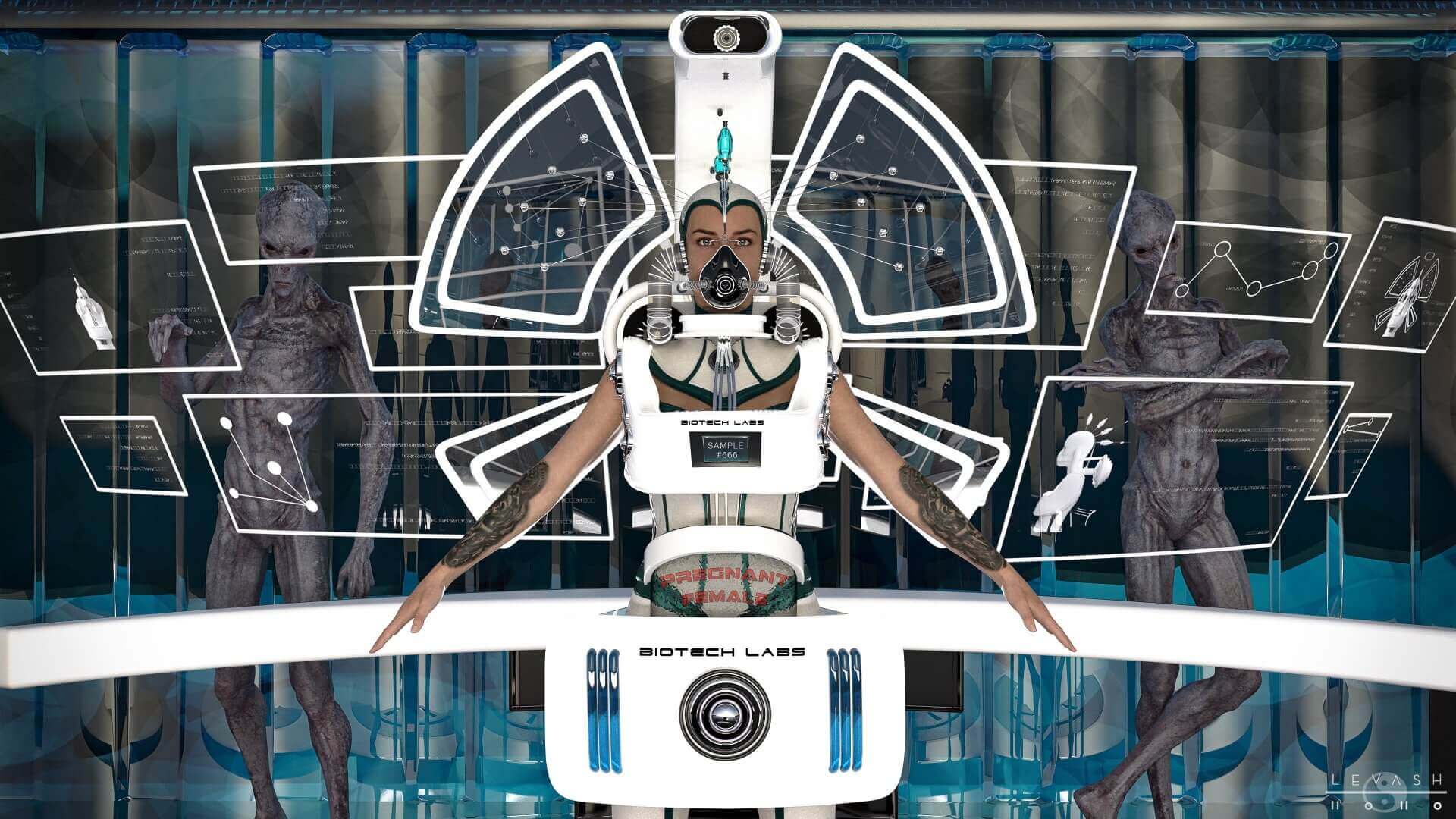 1920x1080 Alien Bio Engineering Laboratory