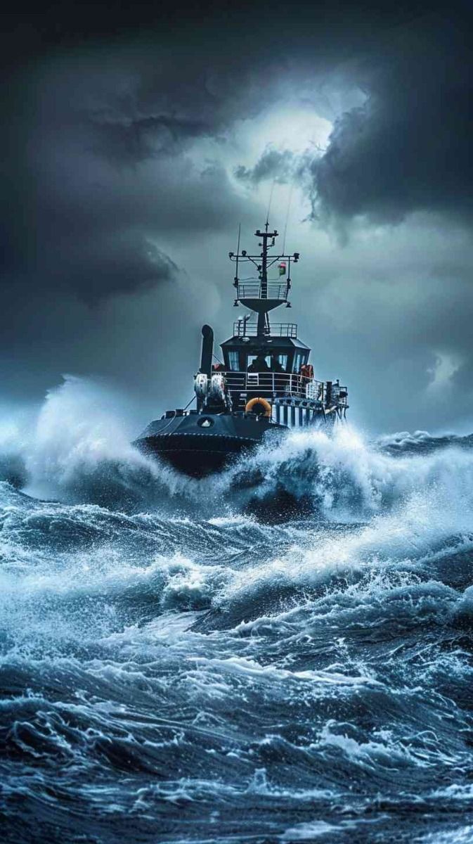 673x1200 image of a Tugboat 4K HD Wallpaper