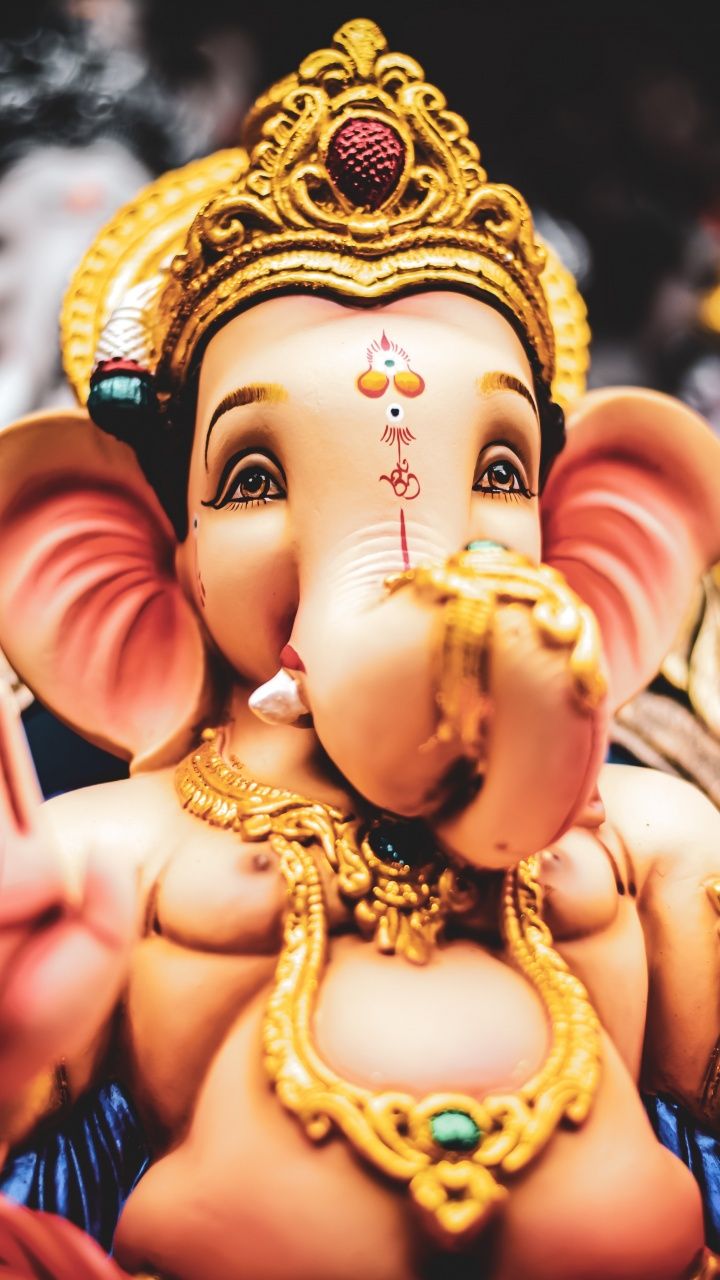 720x1280 Ganapati Bappa Wallpaper 4K, Lord Vinayak, Ganapati