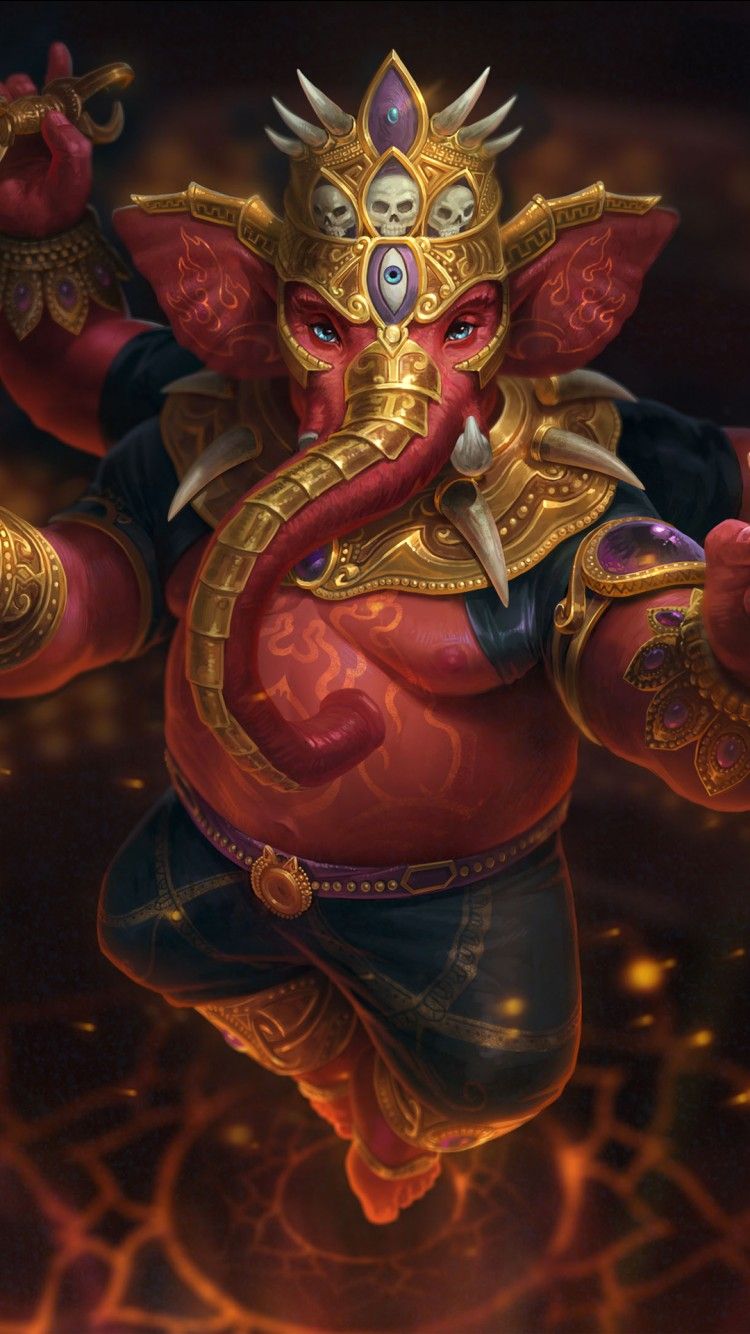 750x1334 Lord Ganesha 4K Wallpaper