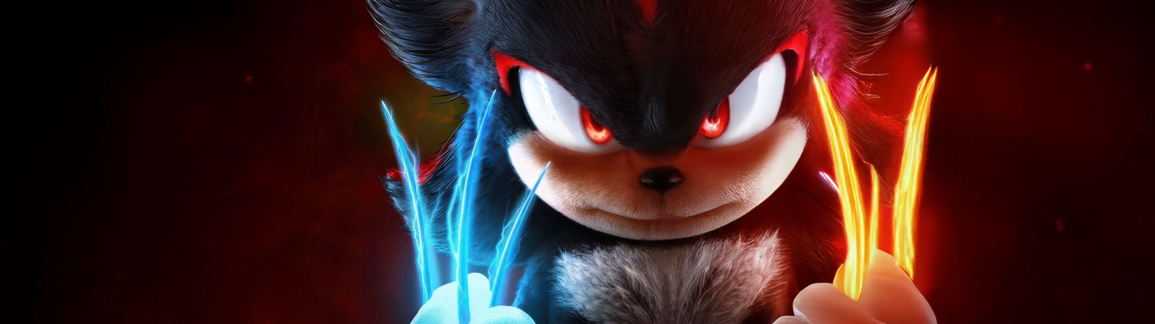 3840x1080 Sonic the Hedgehog 3 Wallpaper 4K, Shadow, 5K, 2024 Movies