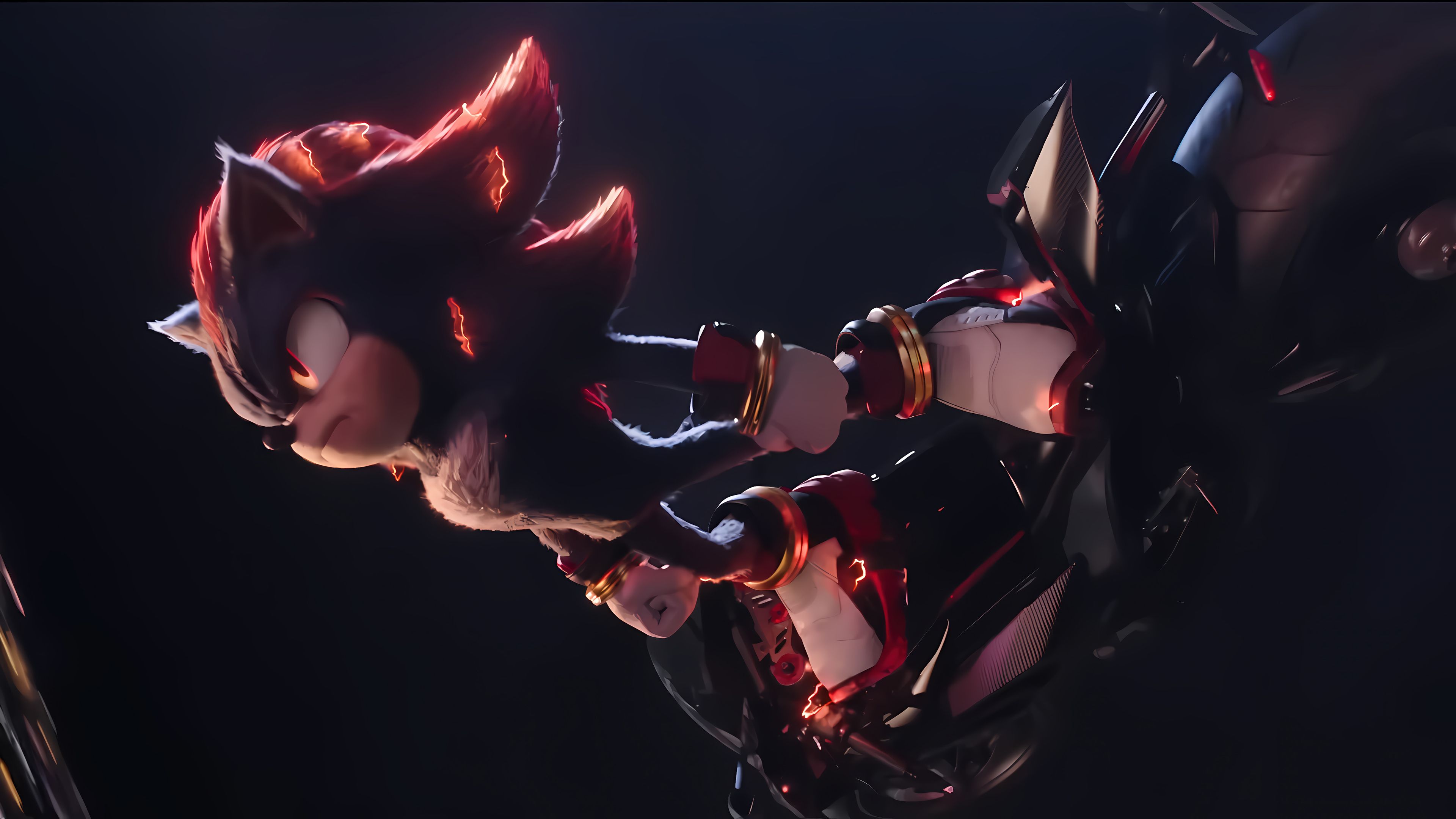 3840x2160 Shadow Sonic the Hedgehog 3 Movie Wallpaper 4K HD PC b