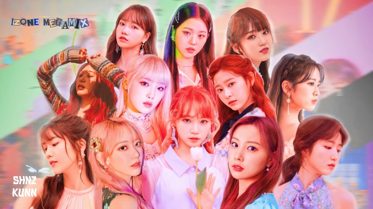 1280x720 IZ*ONE ( 아이즈원 ) Megamix song mashup ( Korean + Japanese Title track ) ///2021