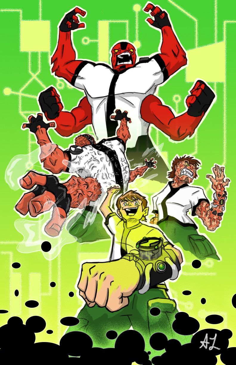 792x1224 Ben10 Four Arms Transformation