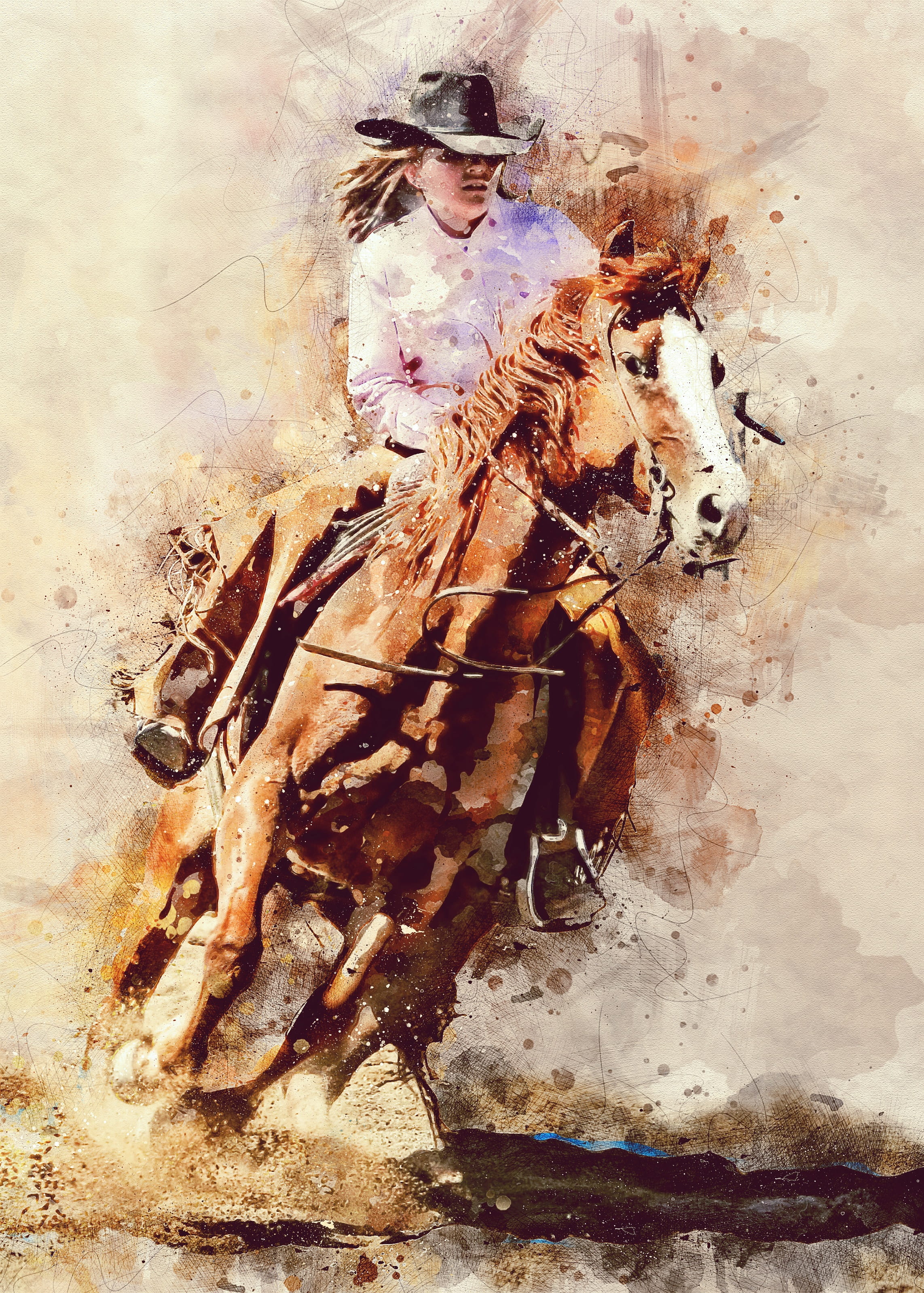 2285x3200 Royalty Free Photo: Person Riding In Horse