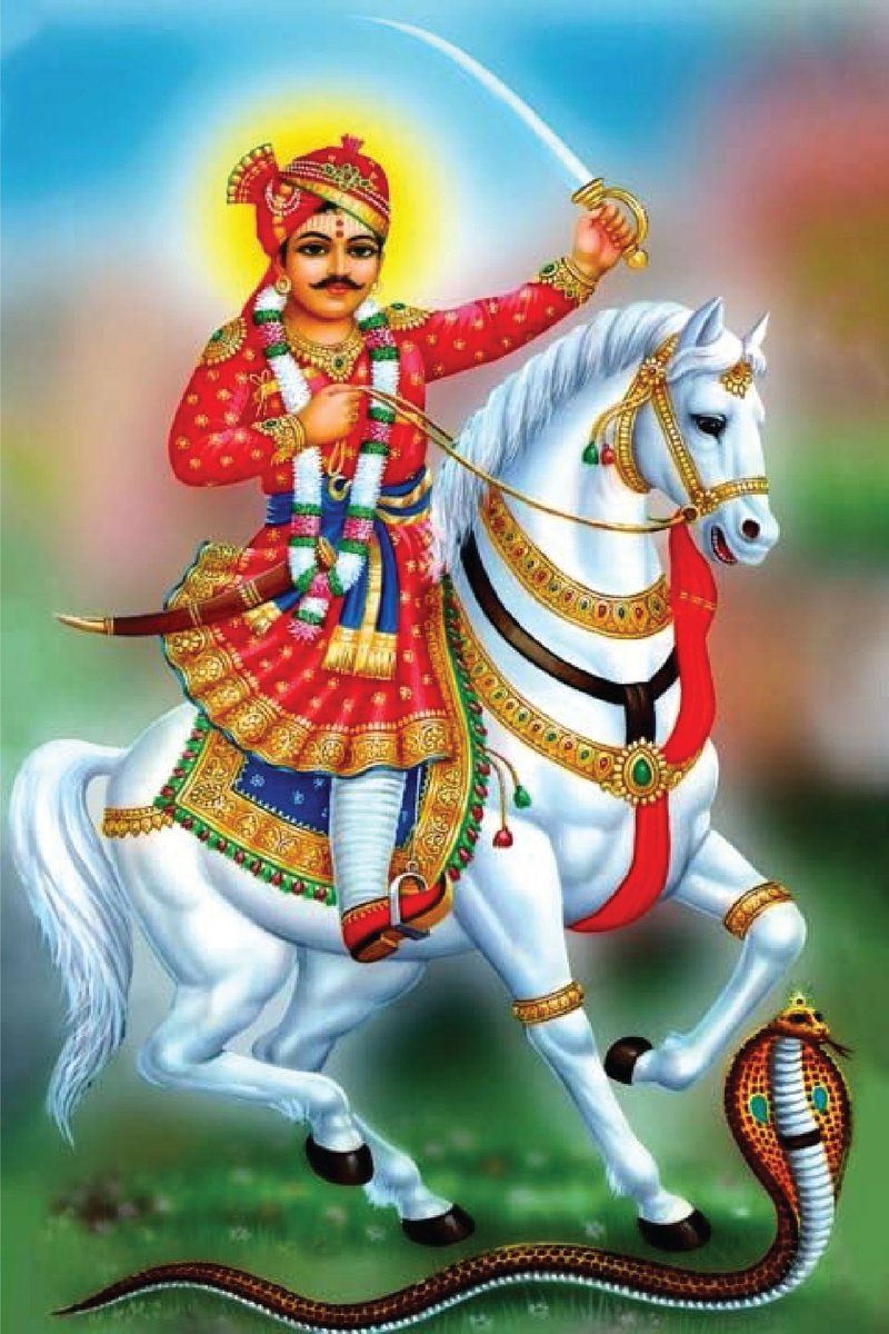 800x1200 Ranvijay Singh در X: «At that time there was a fierce battle between Ghaznavi and Gogaji. According to some stories Goga ji had made a sacrifice in the war, but some people