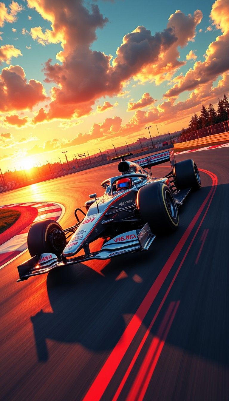 768x1344 Download Sunset Racing Glory Image, F Motorsport