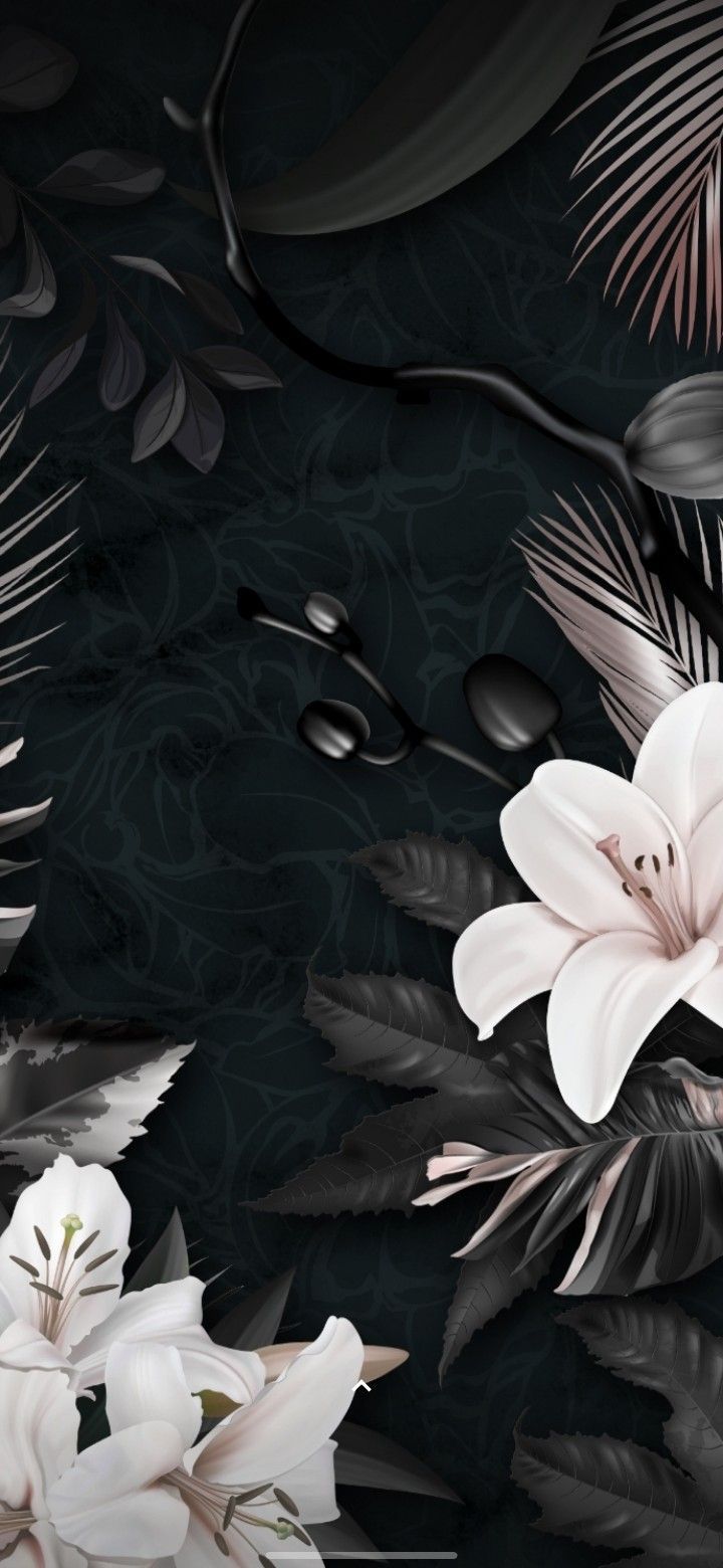 720x1560 Dark Floral Wallpaper