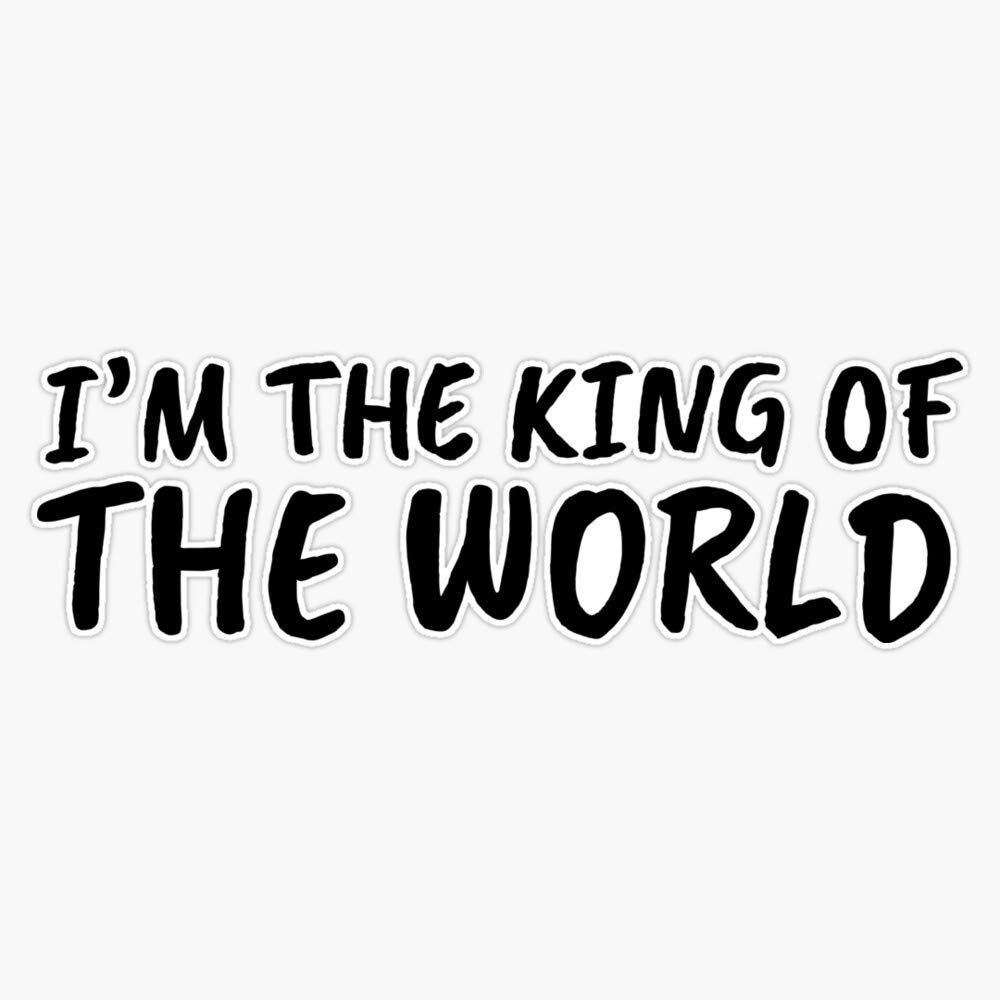 1000x1000 Amazon.com Quote Im The King of The World Movie Vinyl Waterproof Sticker Decal Car Laptop Wall Window Bumper Sticker 5