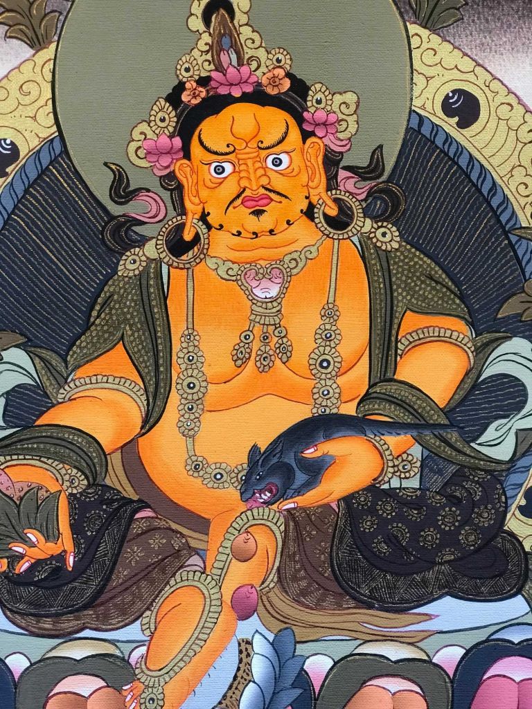 768x1024 Tibetan Thangka of Jambhala