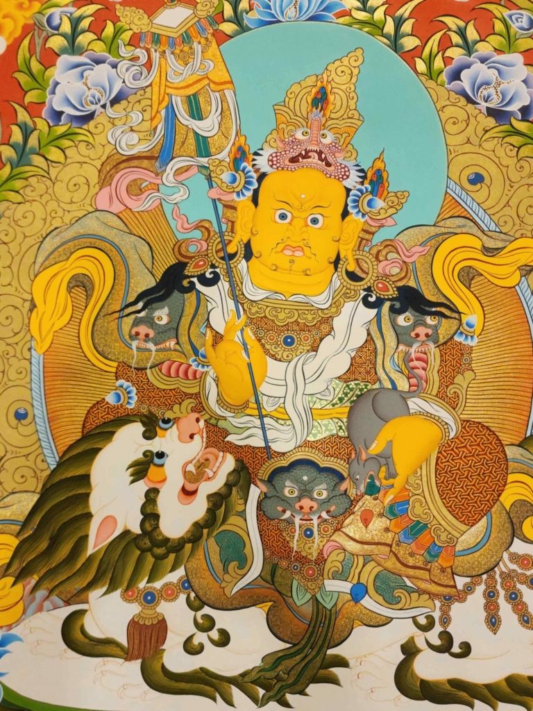 768x1024 Jambhala Namtose Thangka on Cotton Canvas • Mandalas Life