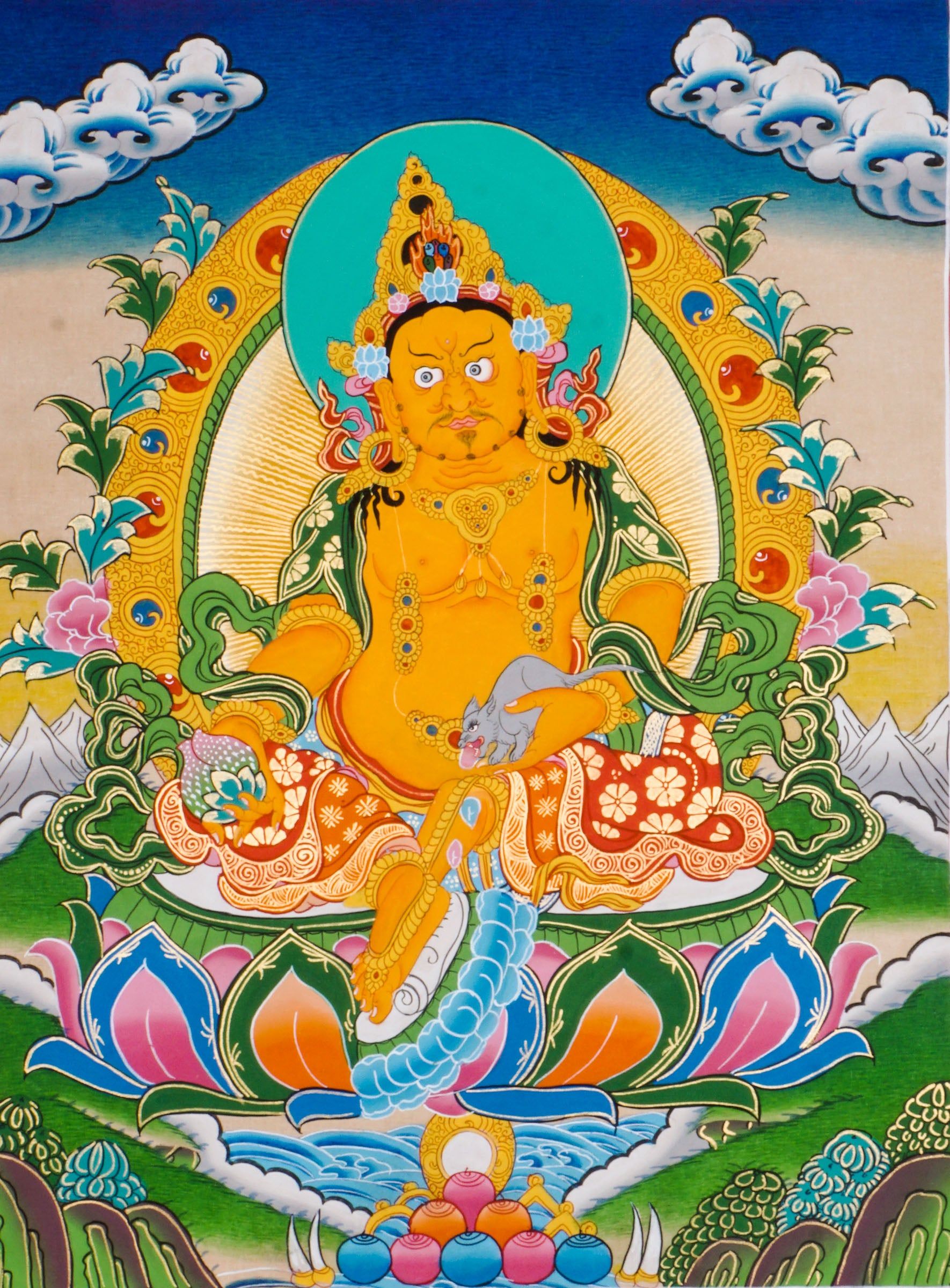 1770x2400 Yellow Zambala Thangka