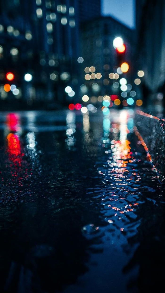 700x1244 City Wallpaper 7. Rainy night city photo, Urban rain street lights, Rainy night city background