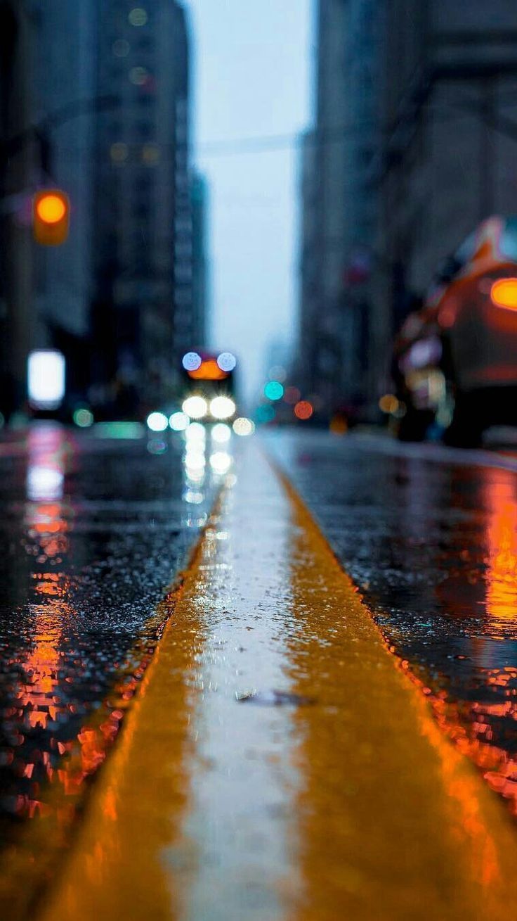 736x1309 A Wet City Street at Night. Street dreams wallpaper, Street wallpaper night, Street photography wallpaper