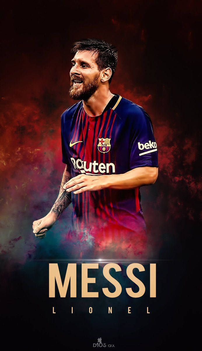 693x1200 Download Messi Lionel Red Art Wallpaper