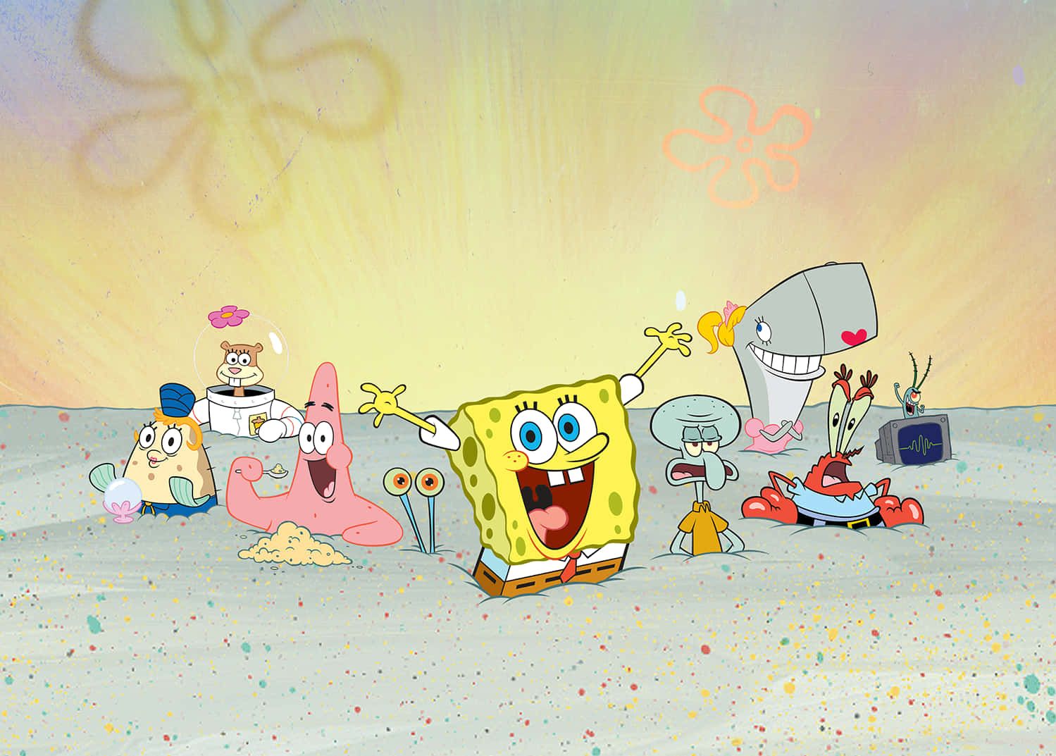 1499x1073 Download Aesthetic Spongebob in his natural habitat Background