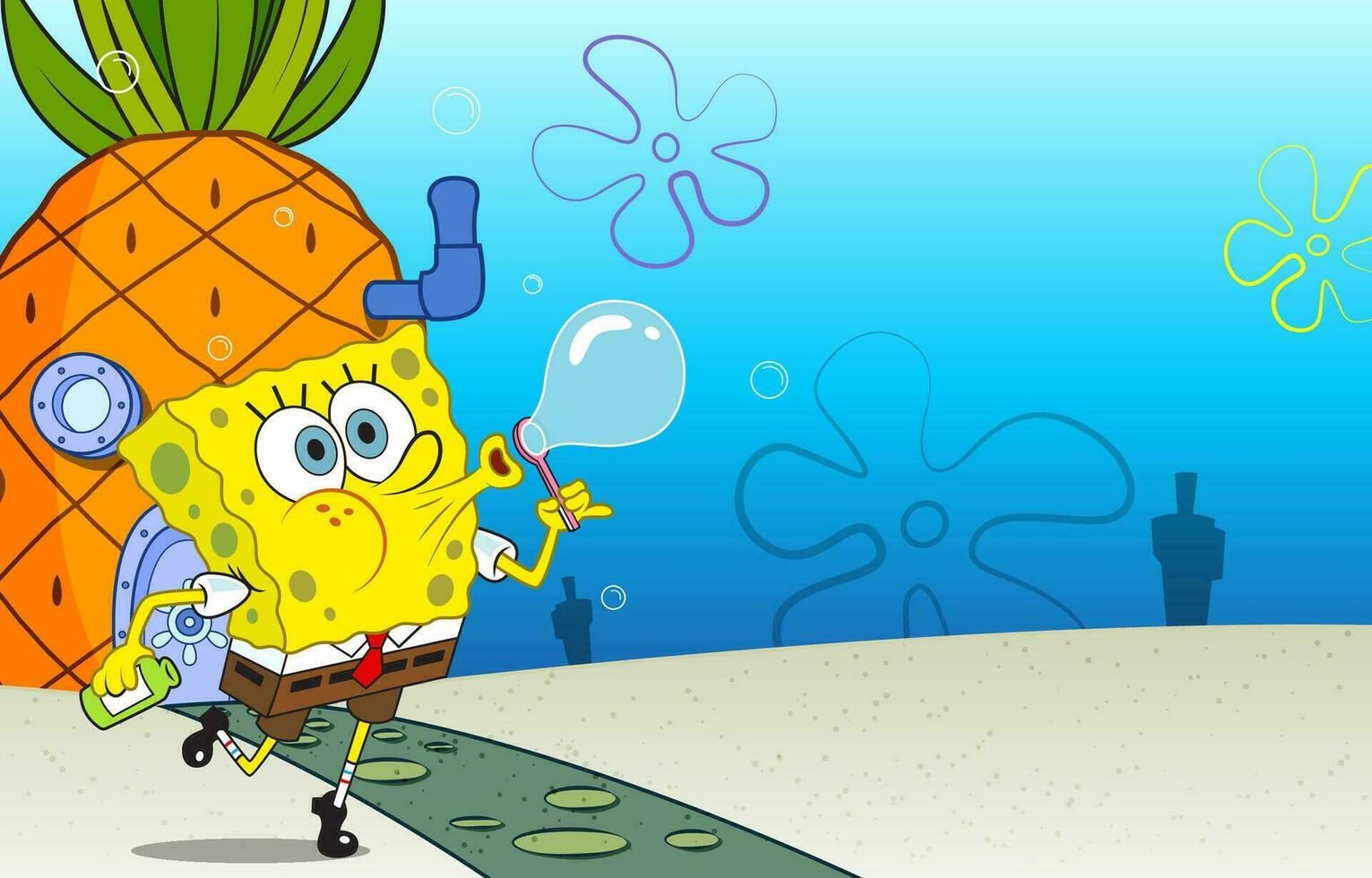 1531x980 Bikini Bottom Spongebob Vector Art, Icon, and Graphics for Free Download