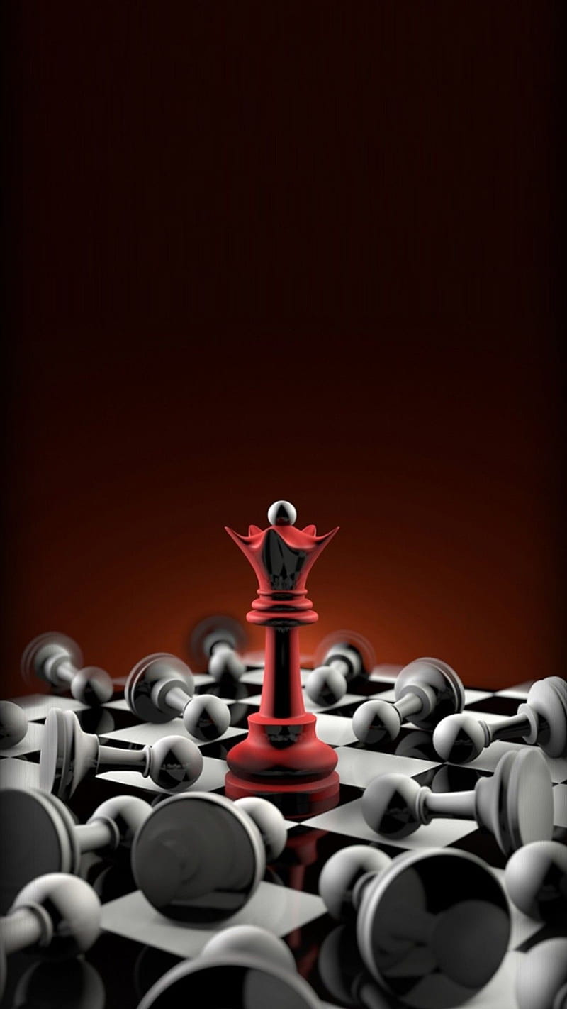 800x1422 Chess, game, red, soldiers, HD phone wallpaper