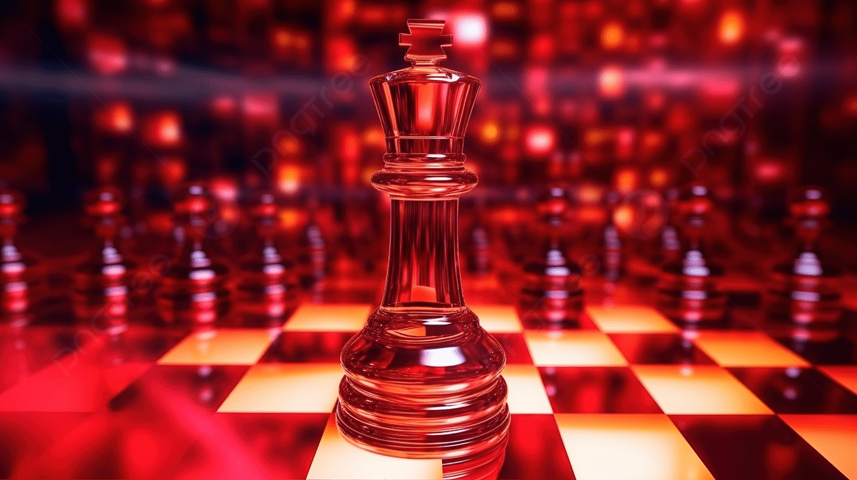 1200x673 Three Dimensional Rendering Of A Chessboard With A Red Chess King Photo And Picture For Free Download