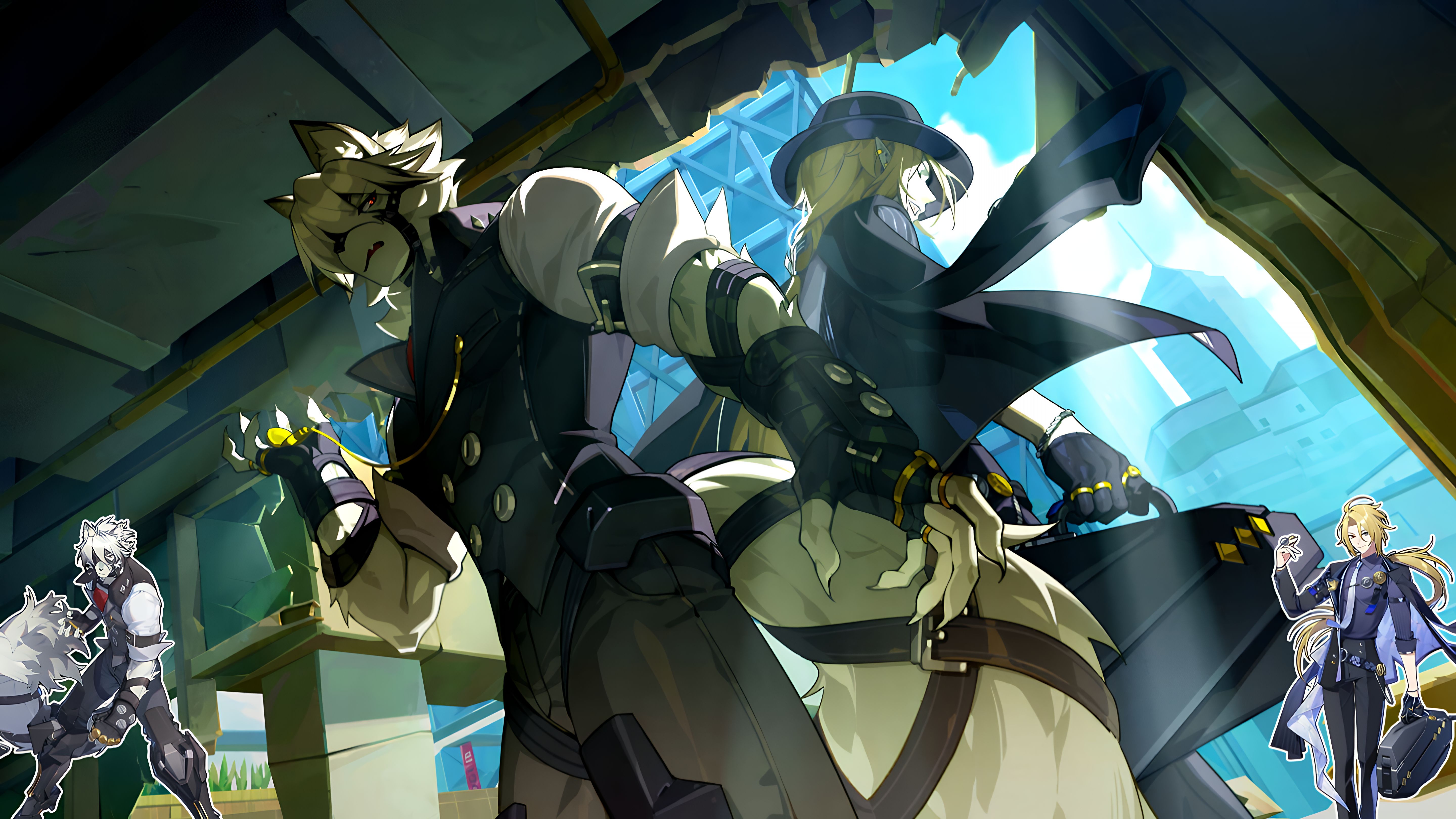 5760x3240 Hugo and Lycaon wallpaper Zenless Zone Zero