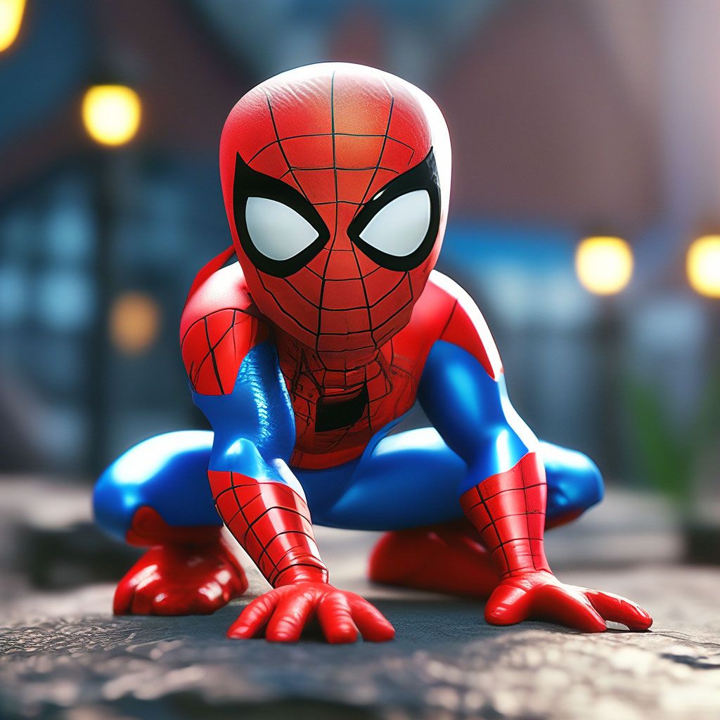 1024x1024 Spider Man Minion, Beautiful, Professional Photo, 4k, High Resolution