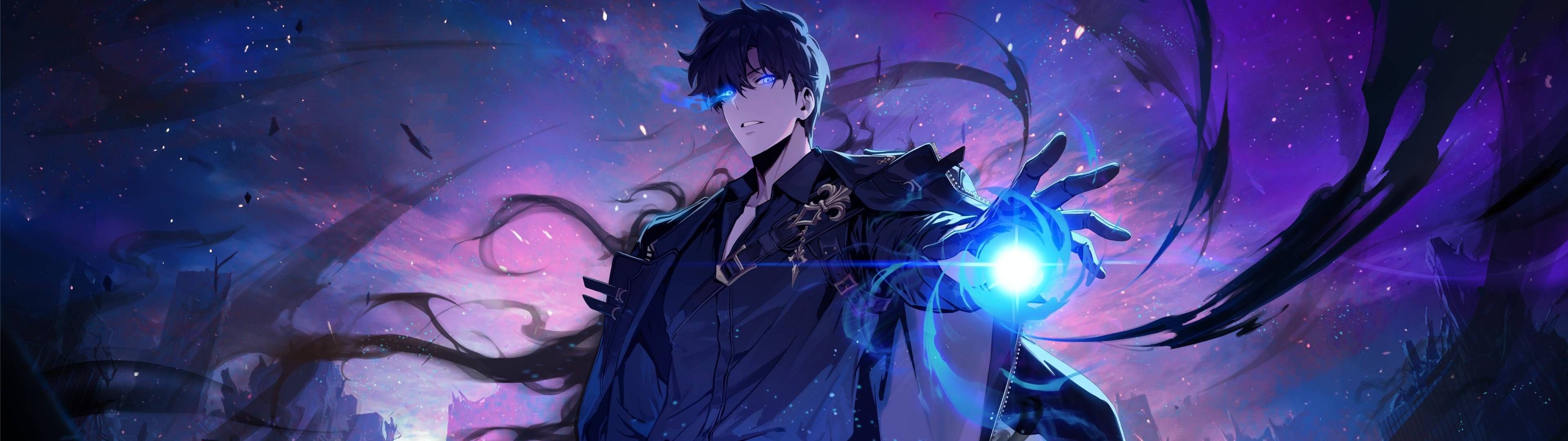 3840x1080 Solo Leveling: ARISE Wallpaper 4K, Key Art, Sung Jinwoo, 2025 Games