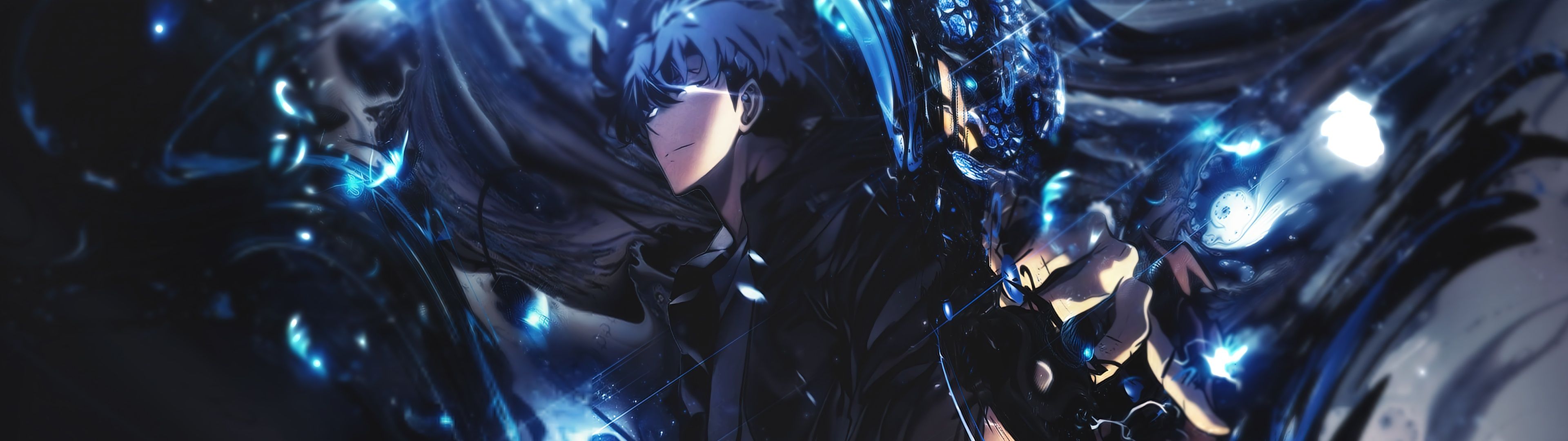 3840x1080 Sung Jinwoo Wallpaper 4K, Hunter, Solo Leveling