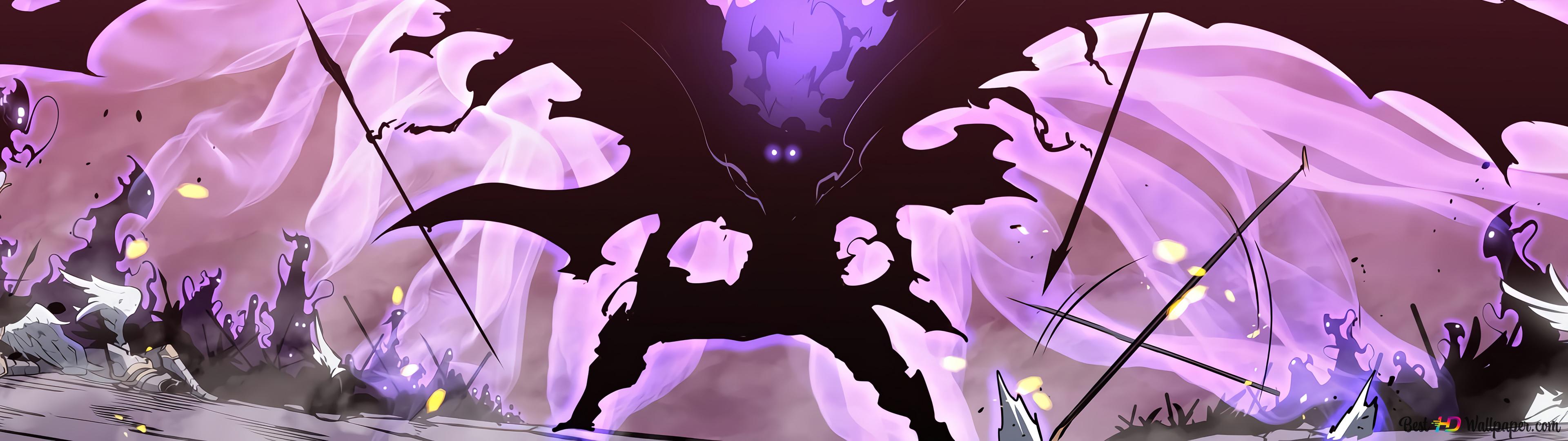 3840x1080 Solo Leveling Monarch Ashborn 4K wallpaper download