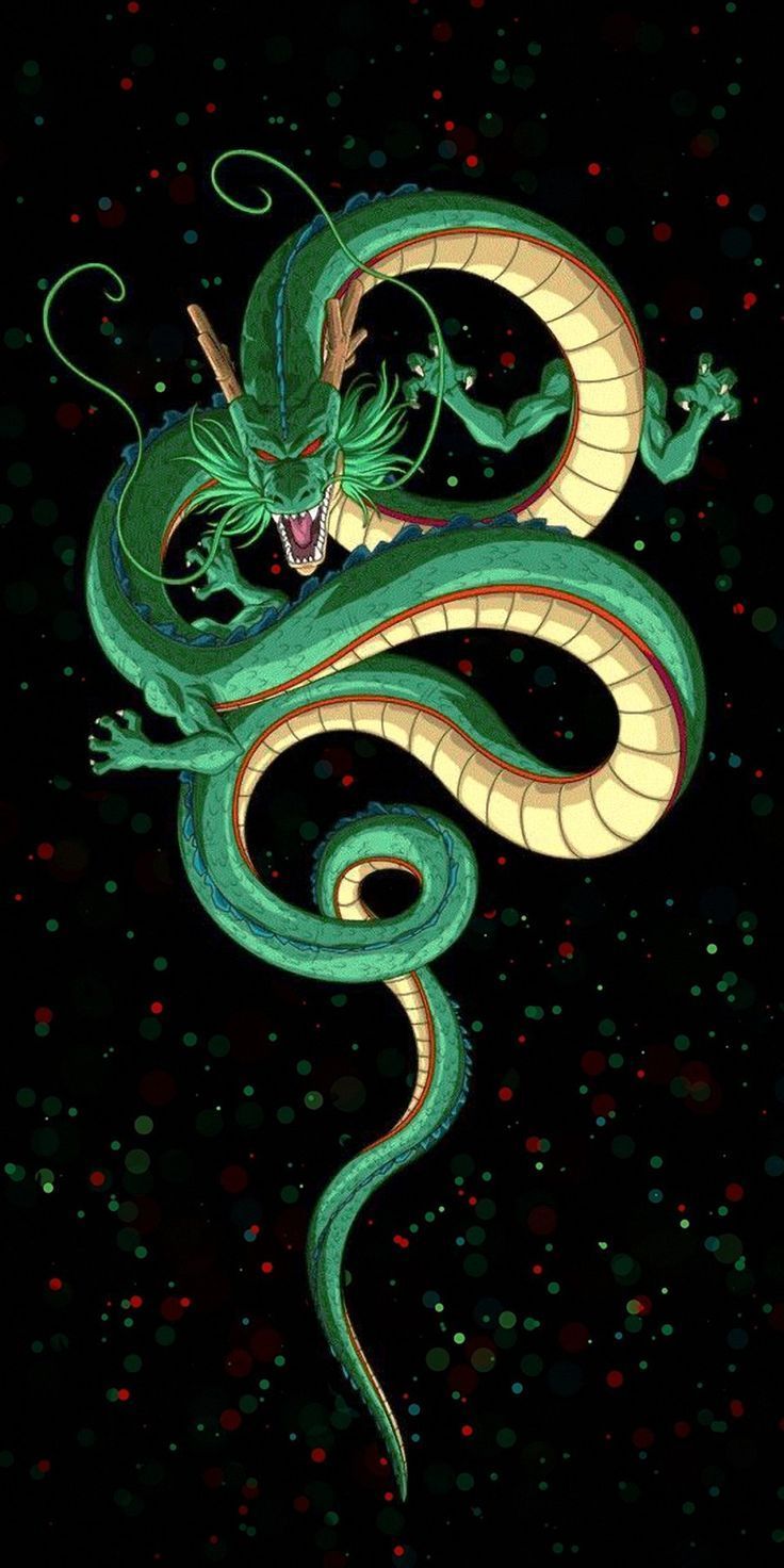 736x1472 Shenron Background. Divine Dragon Wallpaper. Drago d'arte, Tatuaggio geometrico, Sfondo per iphone