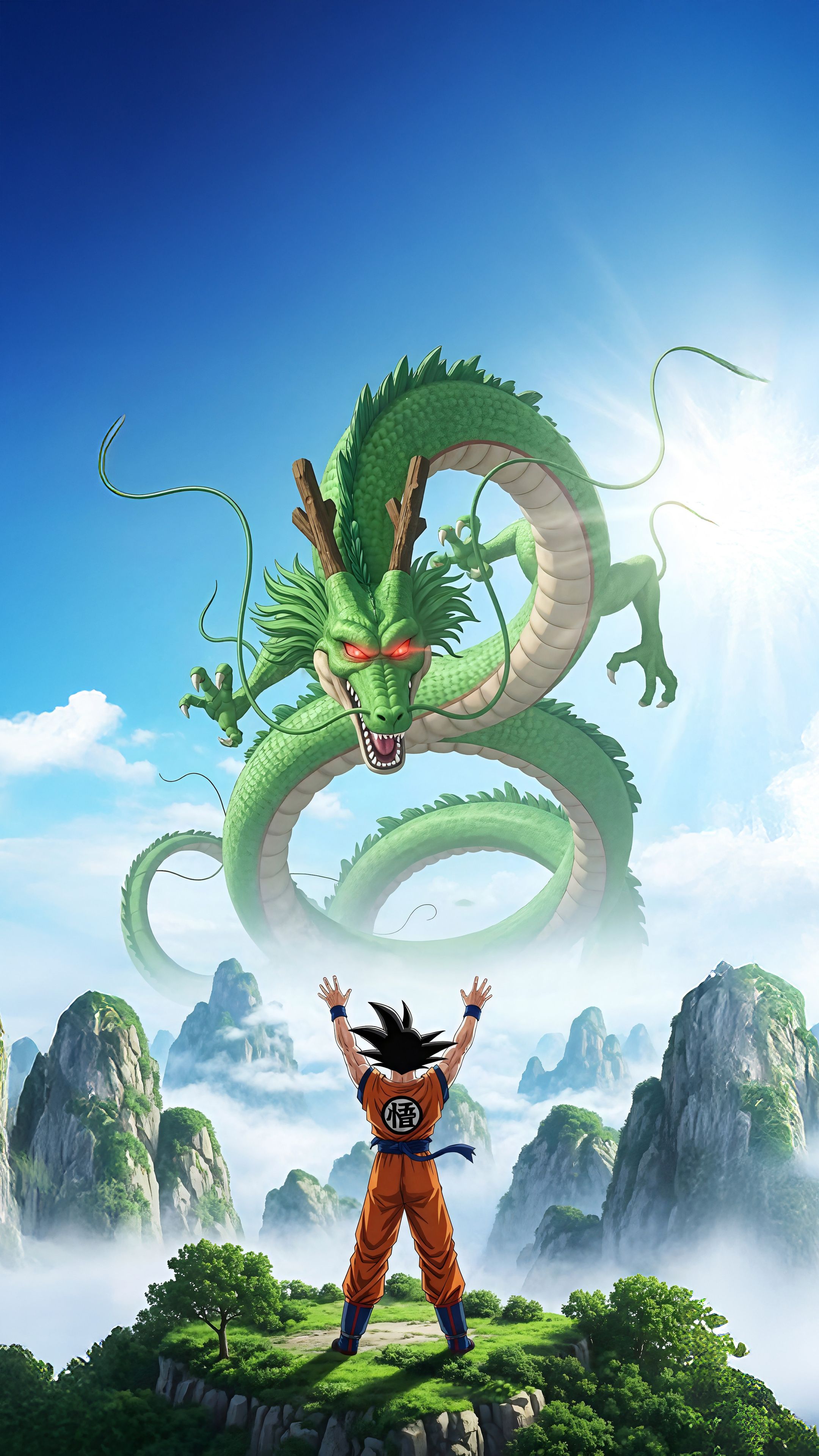 2160x3840 Goku Faces Shenron Legendary Clash Sony Xperia X, XZ, Z5 Premium , HD 4k Wallpaper, Image, Background, Photos and Picture