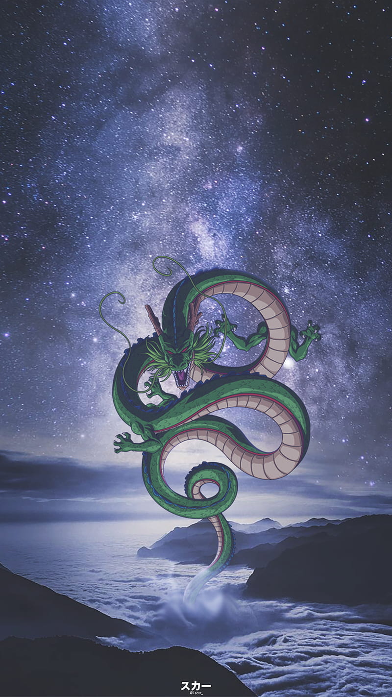 800x1422 Shenron, anime, anime, dragonball, nature, hop, HD phone wallpaper