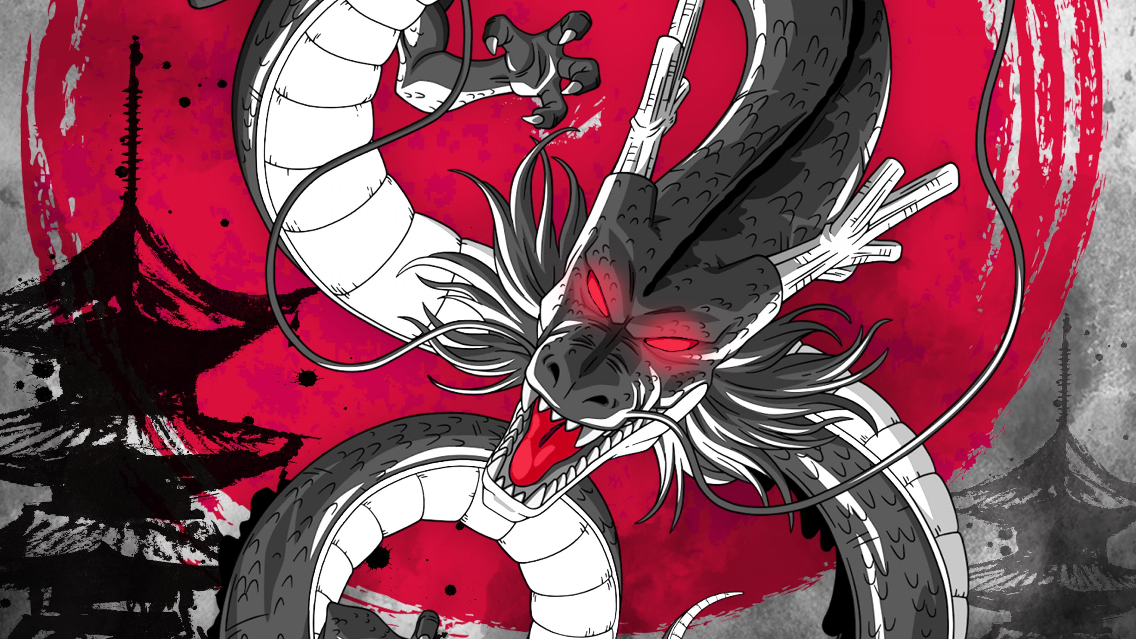 3840x2160 Shenron Wallpaper 4K, Dragon, Japanese culture