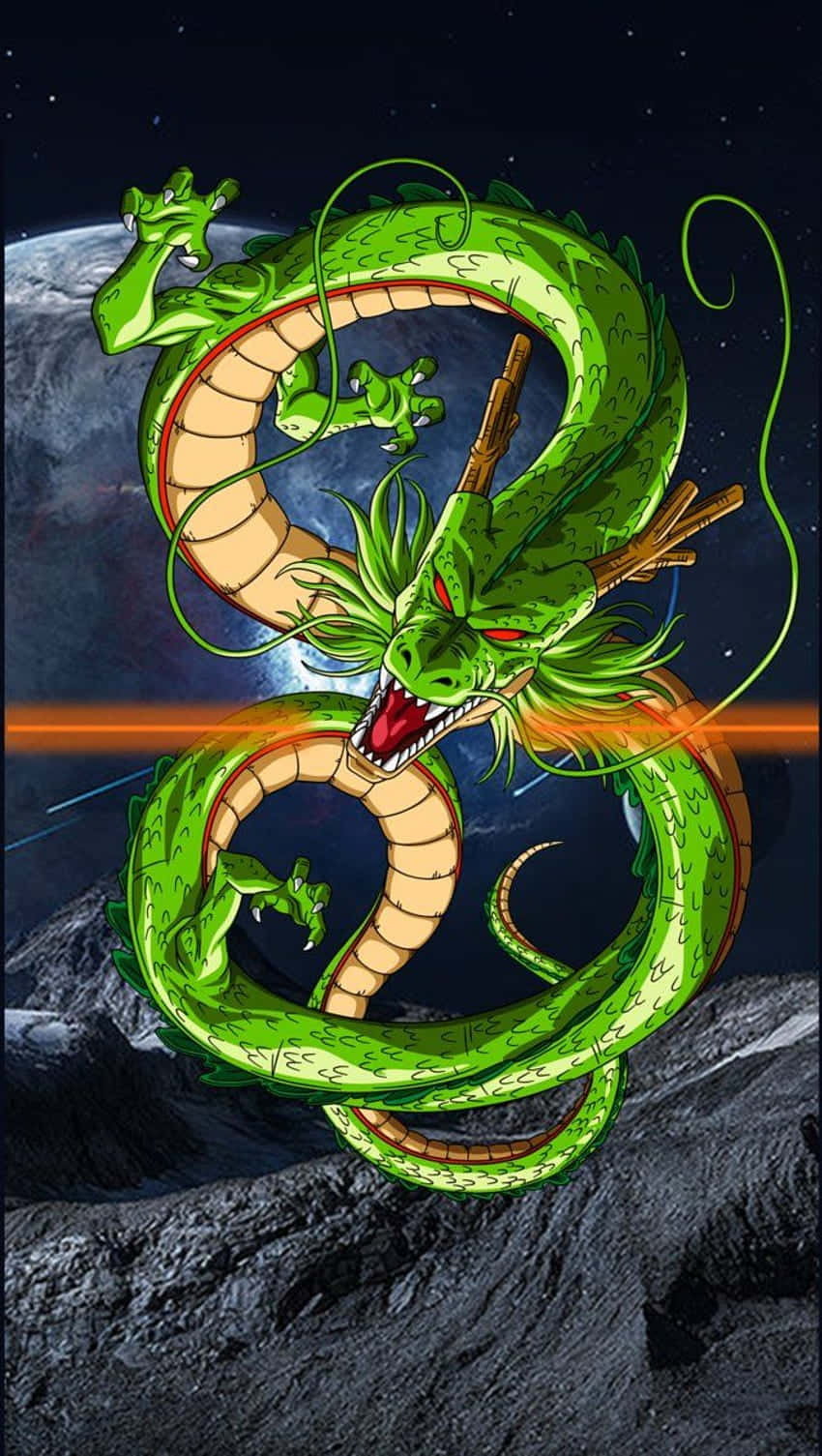 850x1505 Download Shenron Space Backdrop Dragon Ball Z Wallpaper