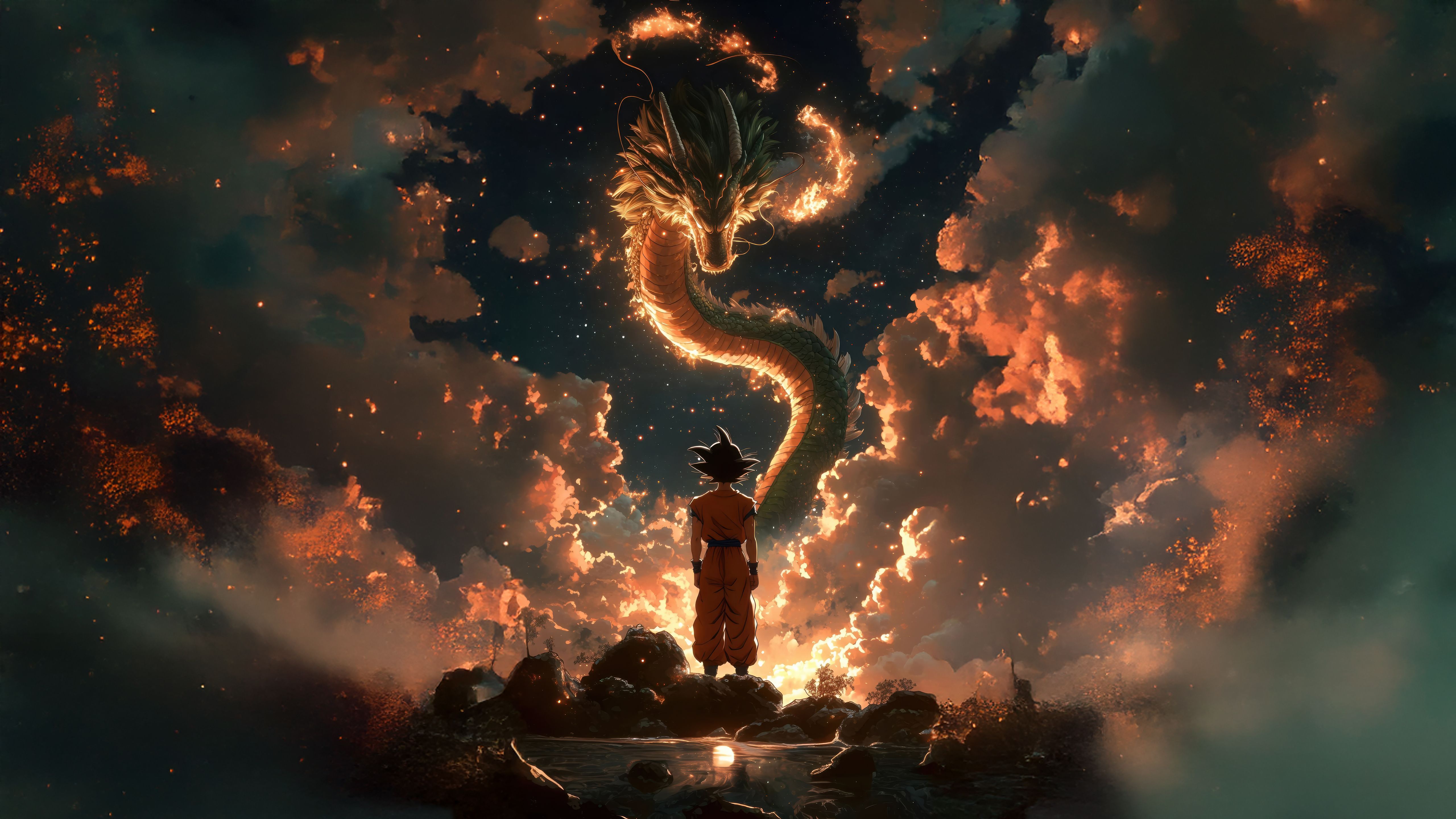 5120x2880 Goku Meets Shenron Wallpaper, HD Anime Wallpaper, 4k Wallpaper, Image, Background, Photos and Picture