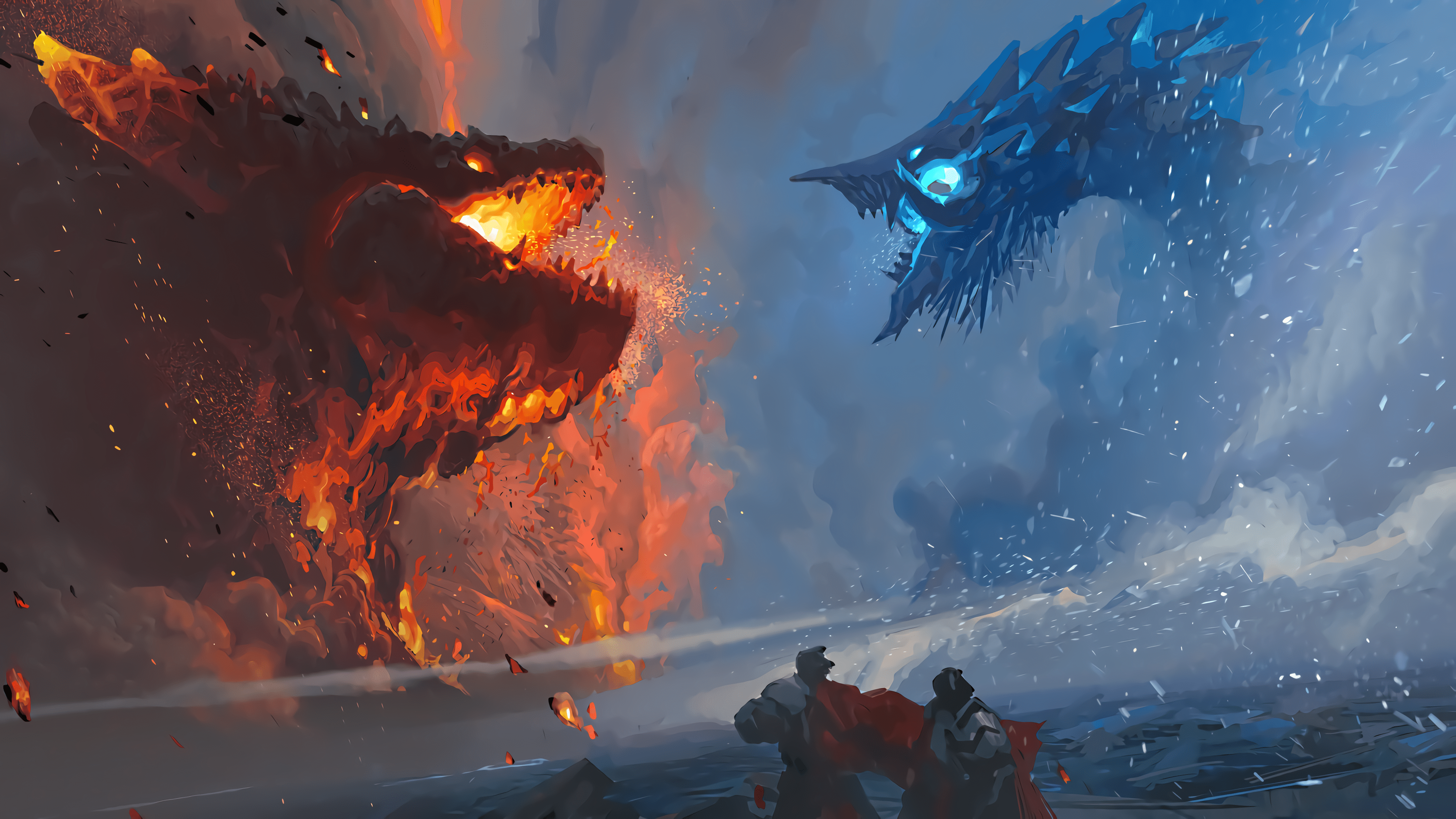 3840x2160 4K wallpaper of the Primordus vs Jormag loading screen