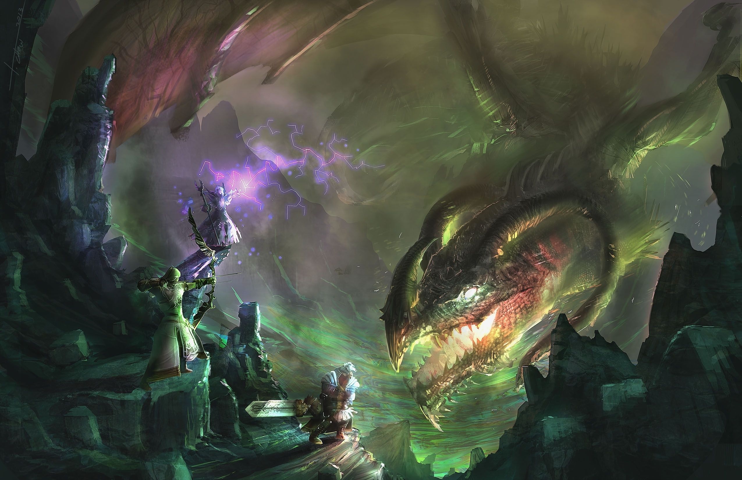2550x1650 guild, Wars, Dragon, Dragons, Monster, Creature, Fantasy Wallpaper HD / Desktop and Mobile Background