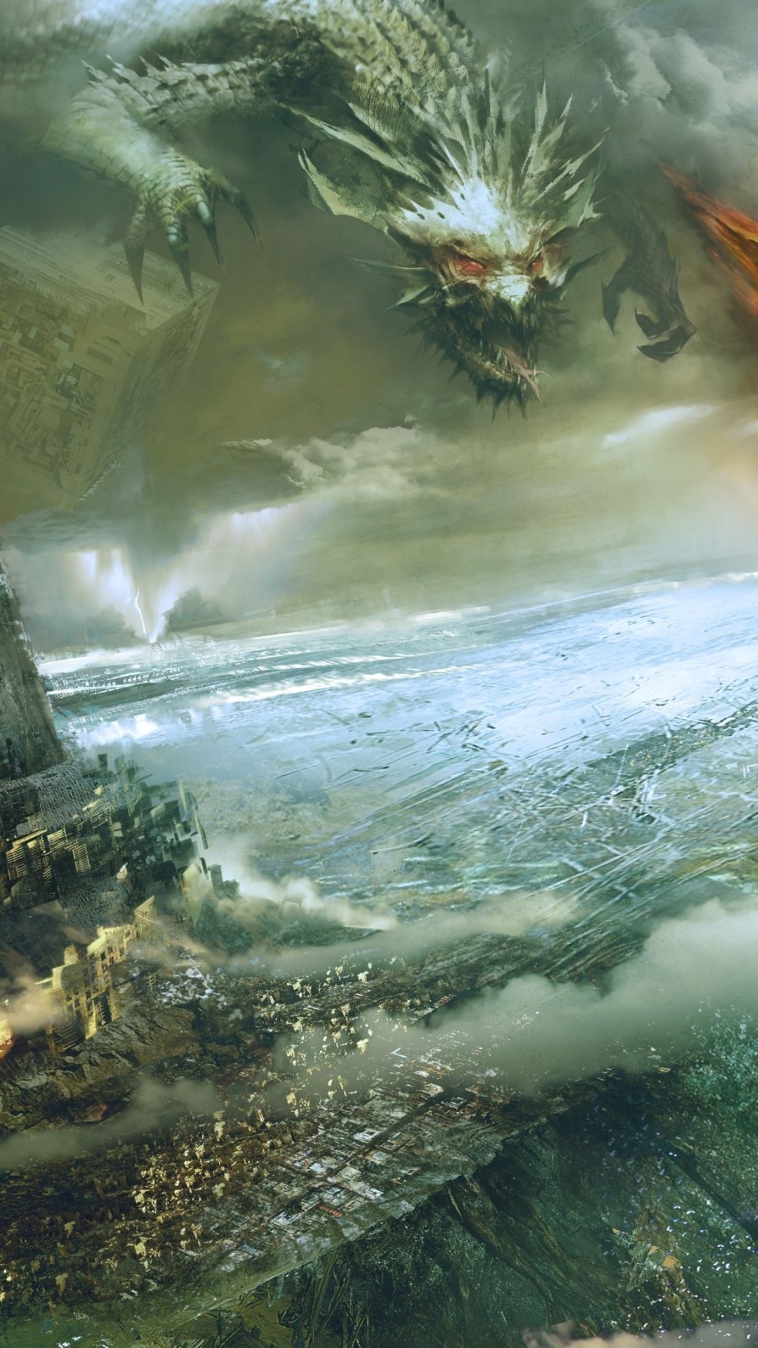 1080x1920 Phone wallpaper: Video Game, Guild Wars Armor, Guild Wars, Horns, Warrior, Dragon, Landscape 1094751