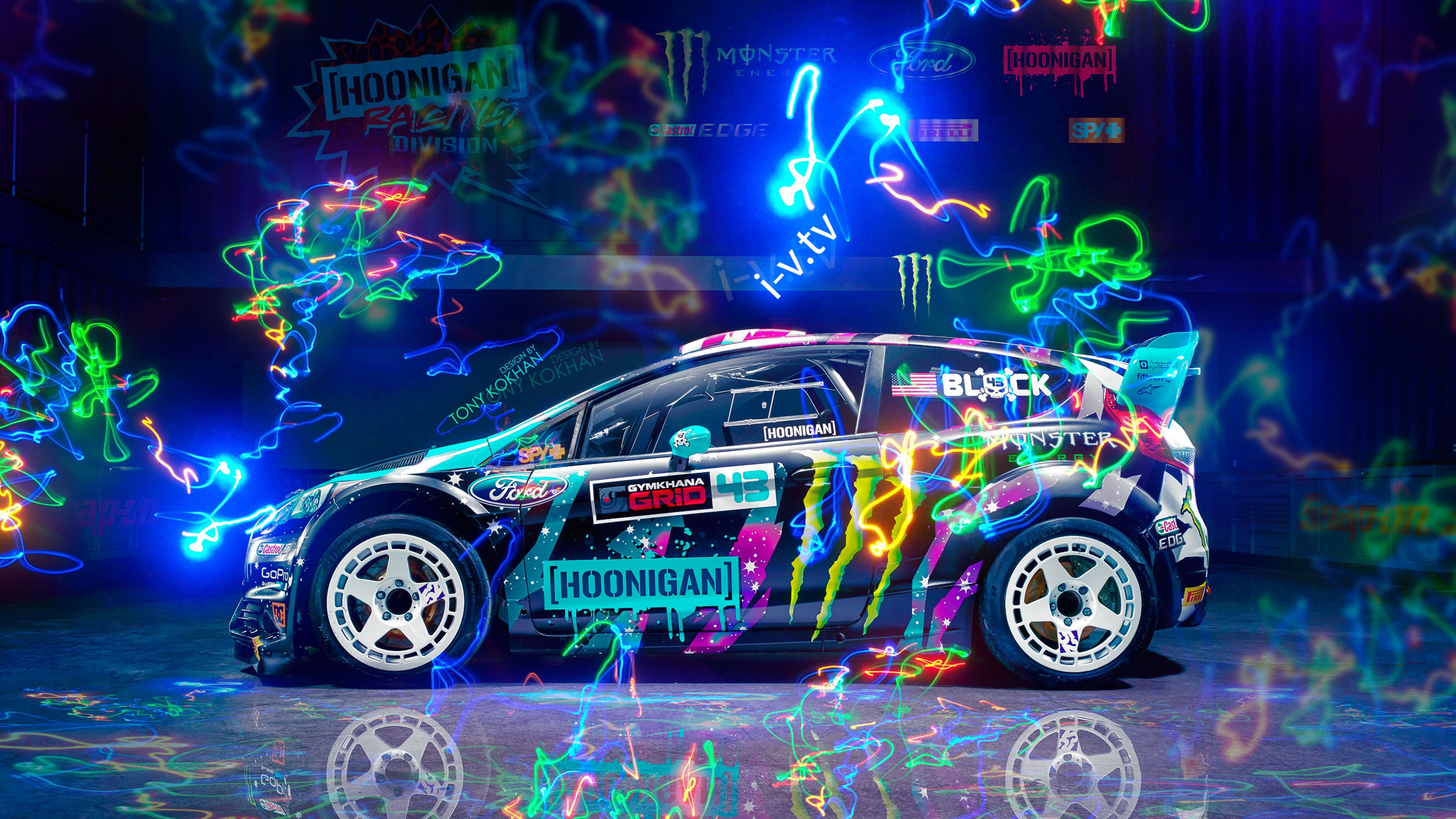 3840x2160 Black Ford coupe, Ford, Ken Block, hoonigan HD wallpaper