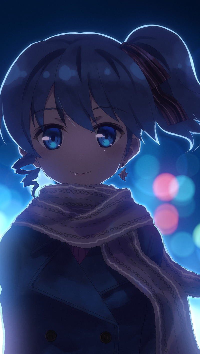 800x1419 Random anime, blue, eyes, HD phone wallpaper