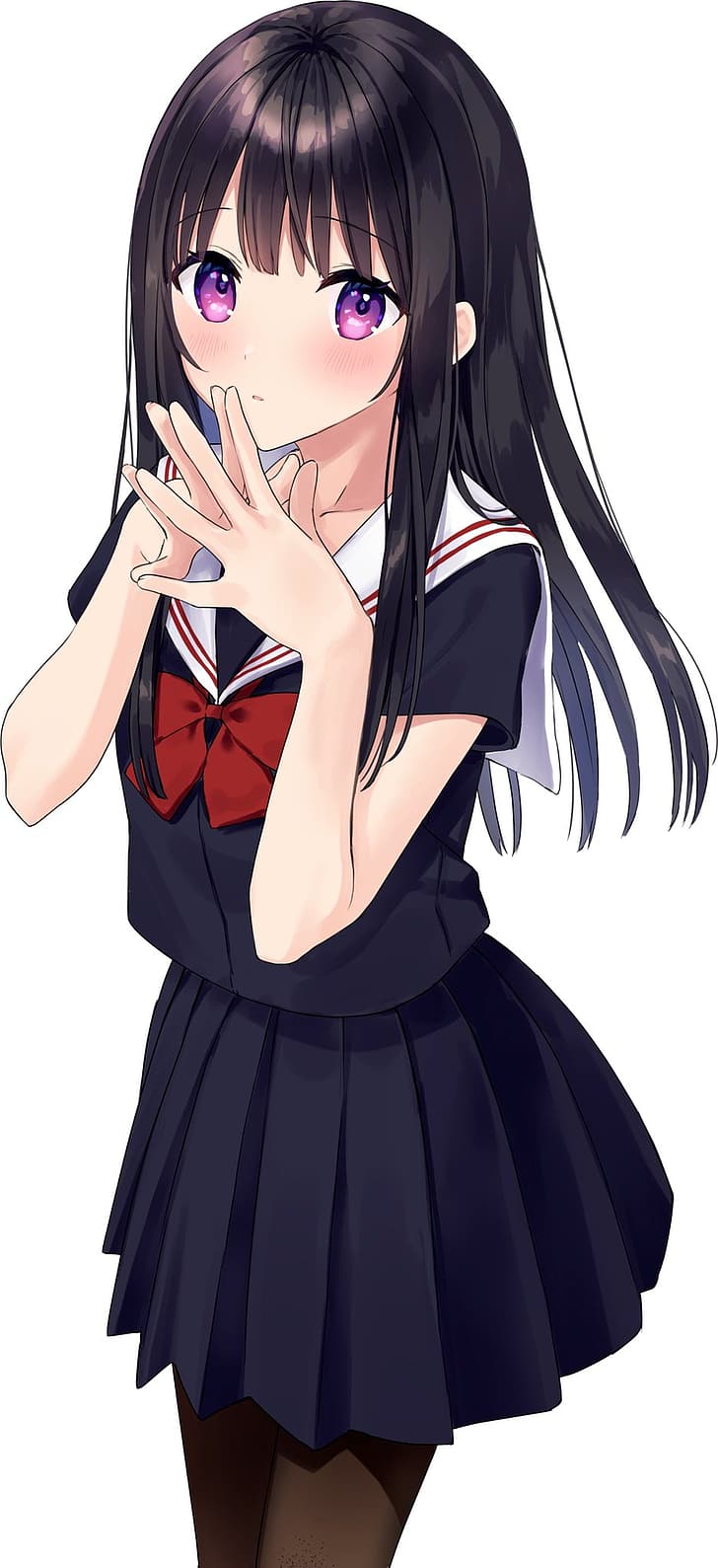 728x1589 HD wallpaper: anime, anime girls, digital art, artwork, 2D, portrait display