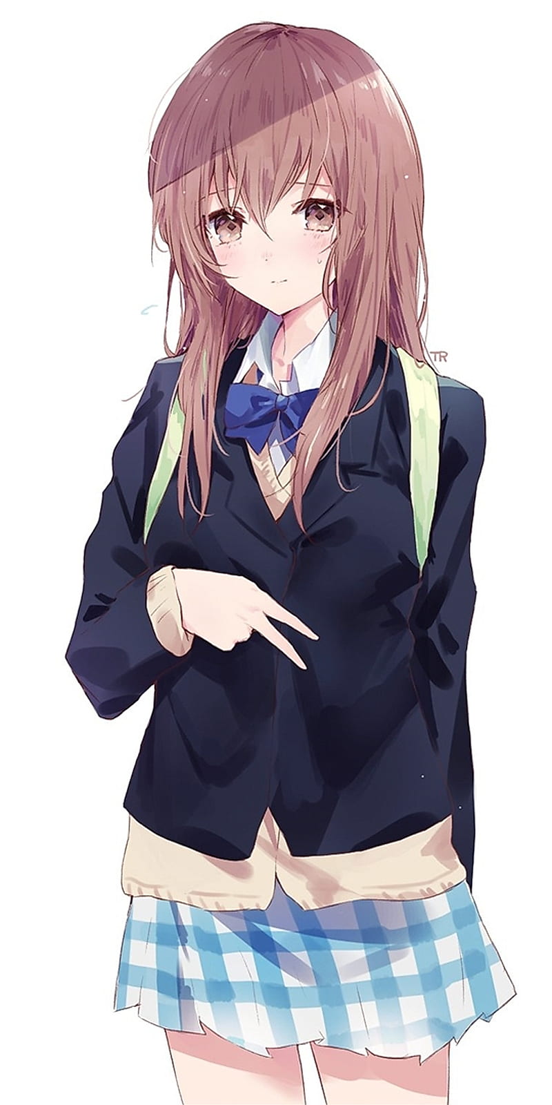 800x1600 HD random anime girl wallpaper