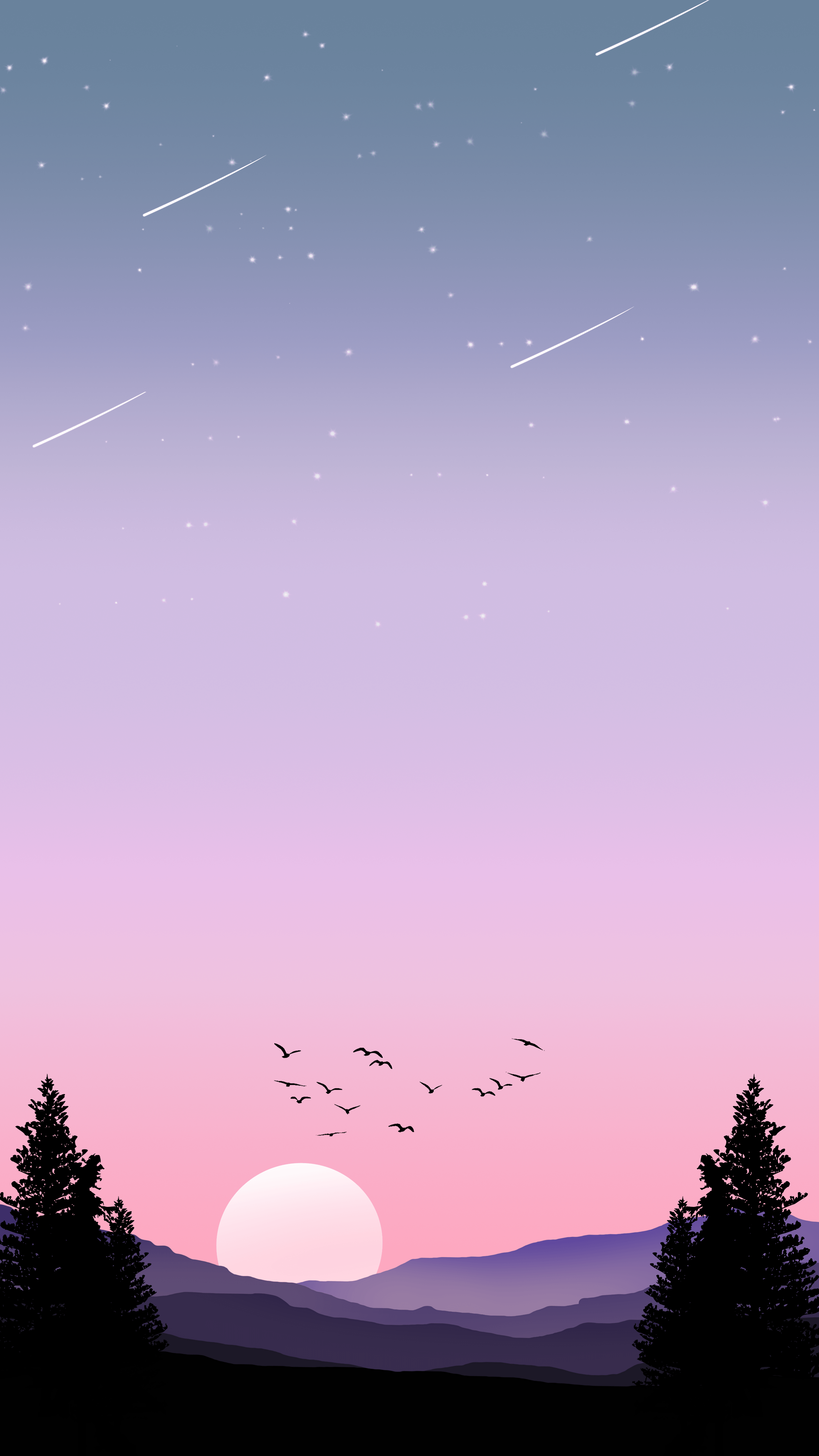 2508x4460 Purple Vector Mobile Wallpaper. Made this when I was bored at my class(Mabye thats why im struggling) [2508 x 4460]