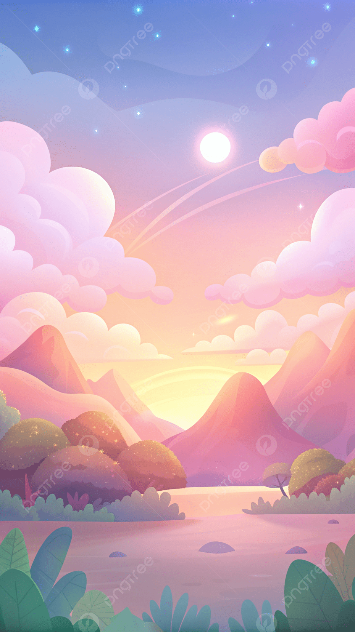 1200x2133 Dreamy Summer View Mobile Wallpaper Background Wallpaper Image For Free Download