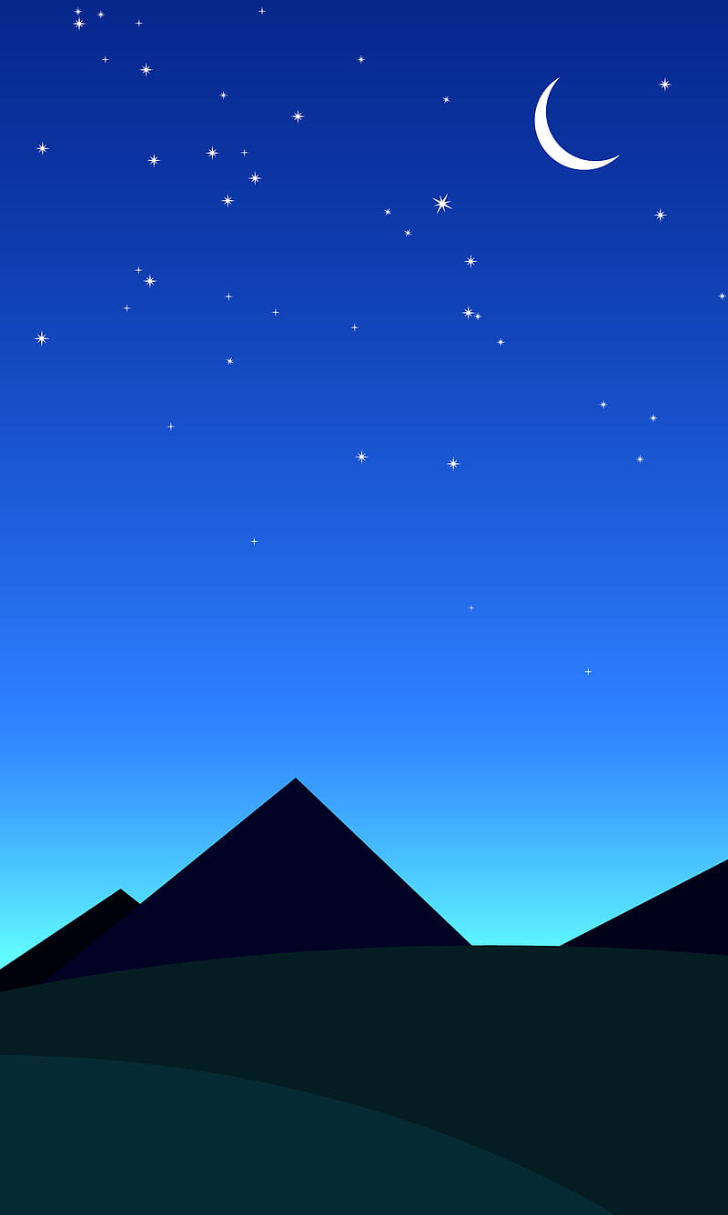 800x1336 Nightsky vector, 1280x android, art, flat, lumia simple, HD phone wallpaper