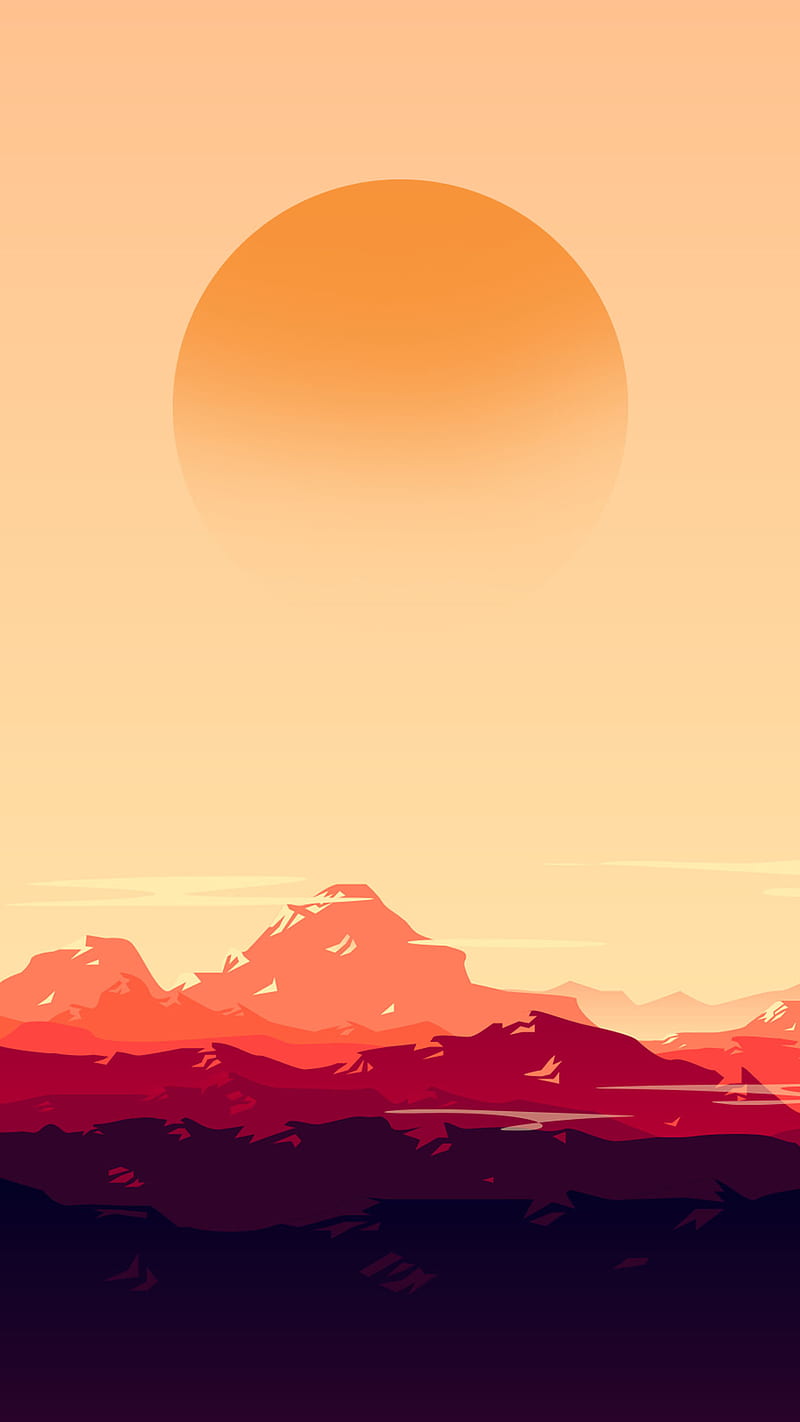 800x1422 Vector Landscape, HD wallpaper