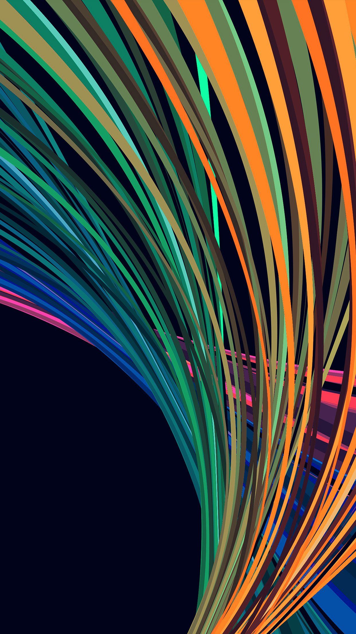 1242x2208 Rainbow Line Vector Art Pattern Blue iPhone 7 Wallpaper