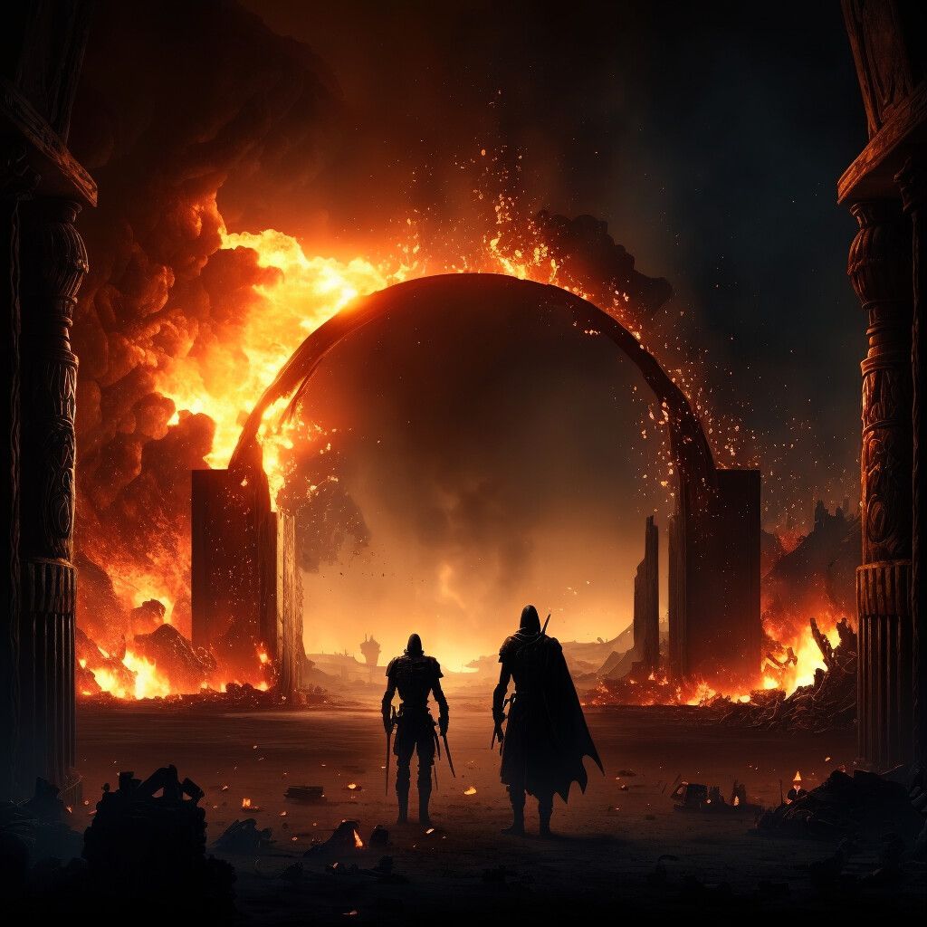 1024x1024 The Battle of Gog and Magog and the end of times. MidJourney AI Artwork by #SyedArt