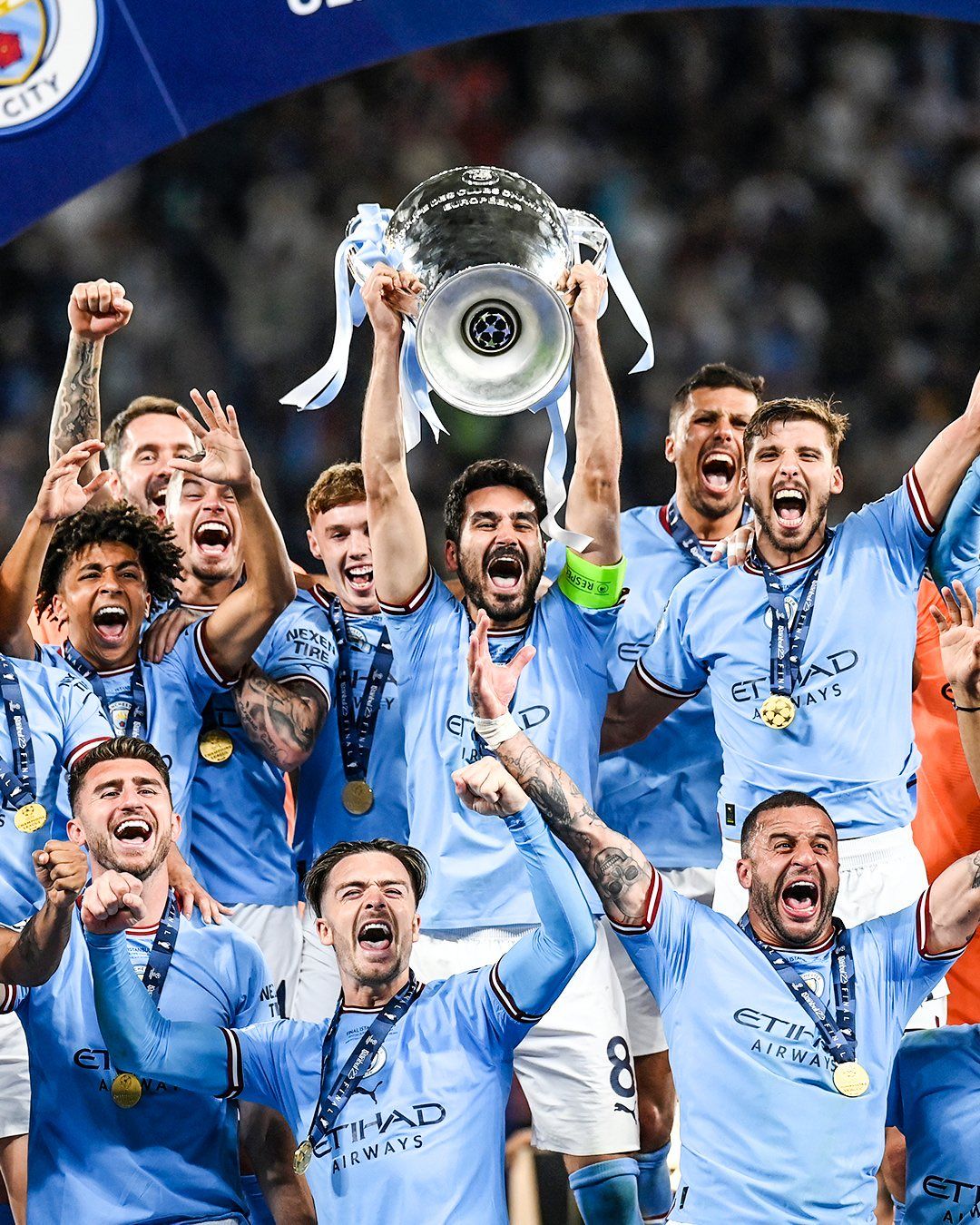 1080x1350 Man City UCL Winners Wallpaper